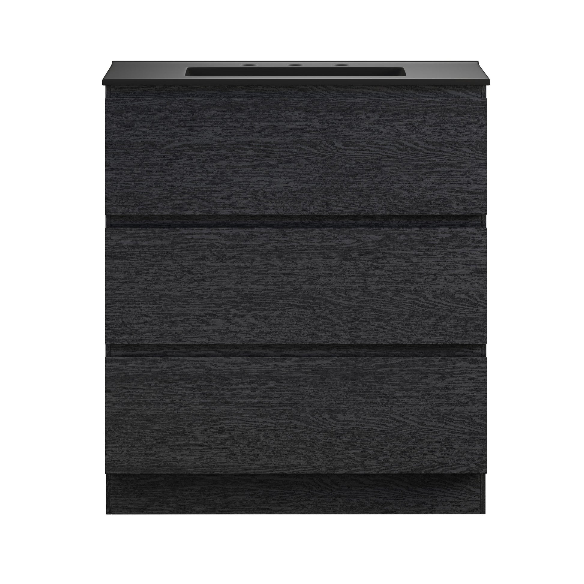 Black Oak / Matte Black / 3-Hole