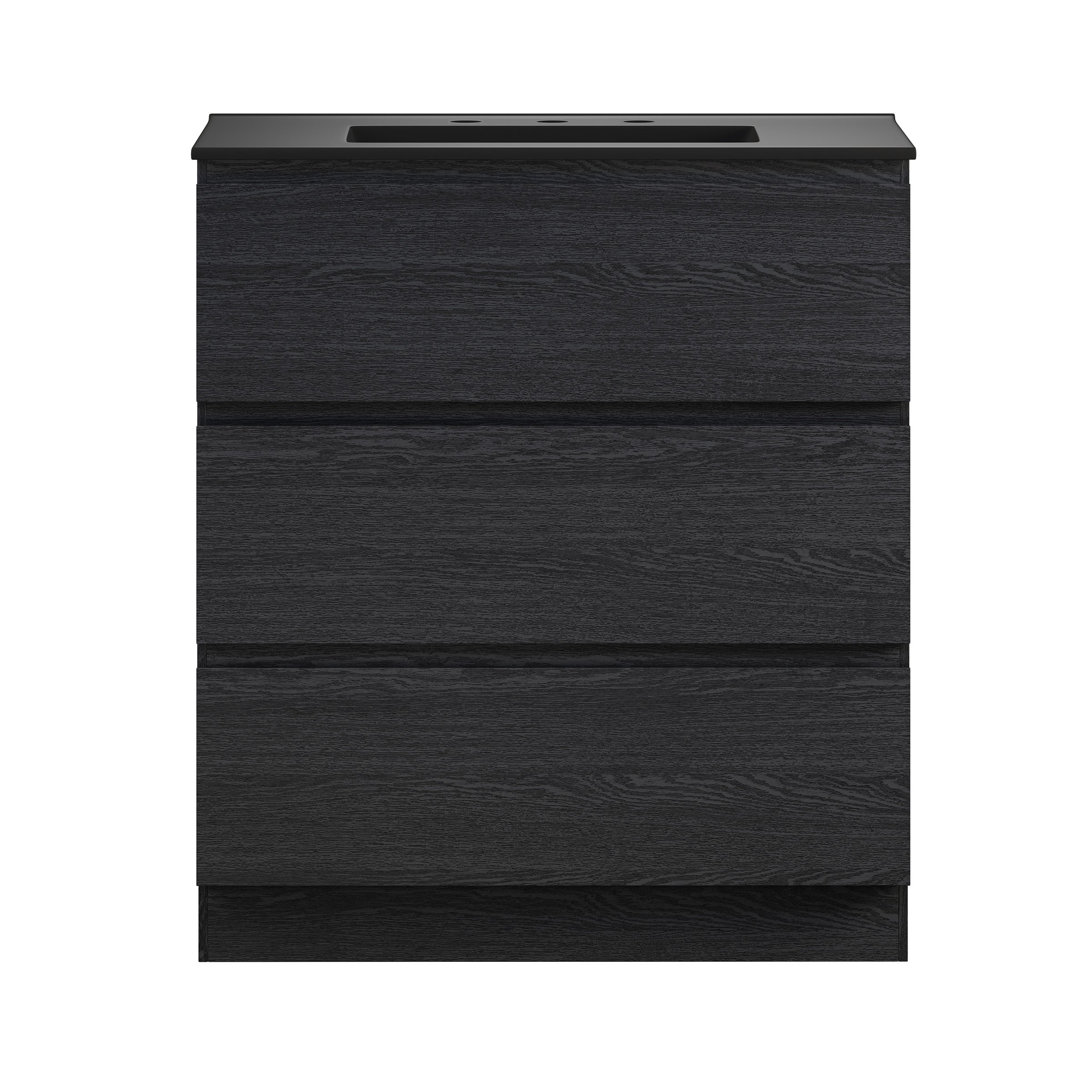 Black Oak / Matte Black / 3-Hole