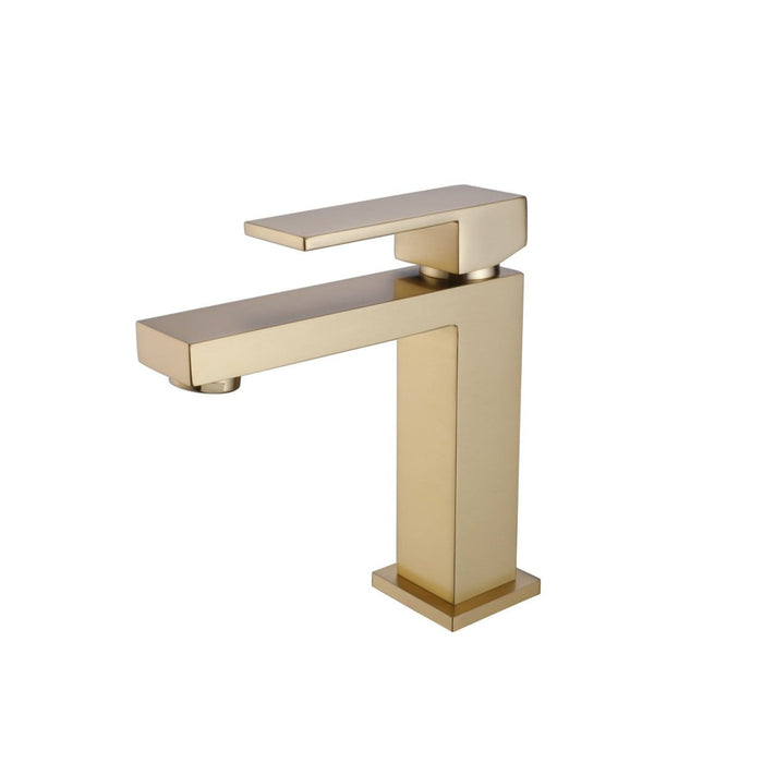 Aqua Kubo Single Lever Bathroom Vanity Faucet with Matching Pop-up Drain (Holiday Sale Promo)