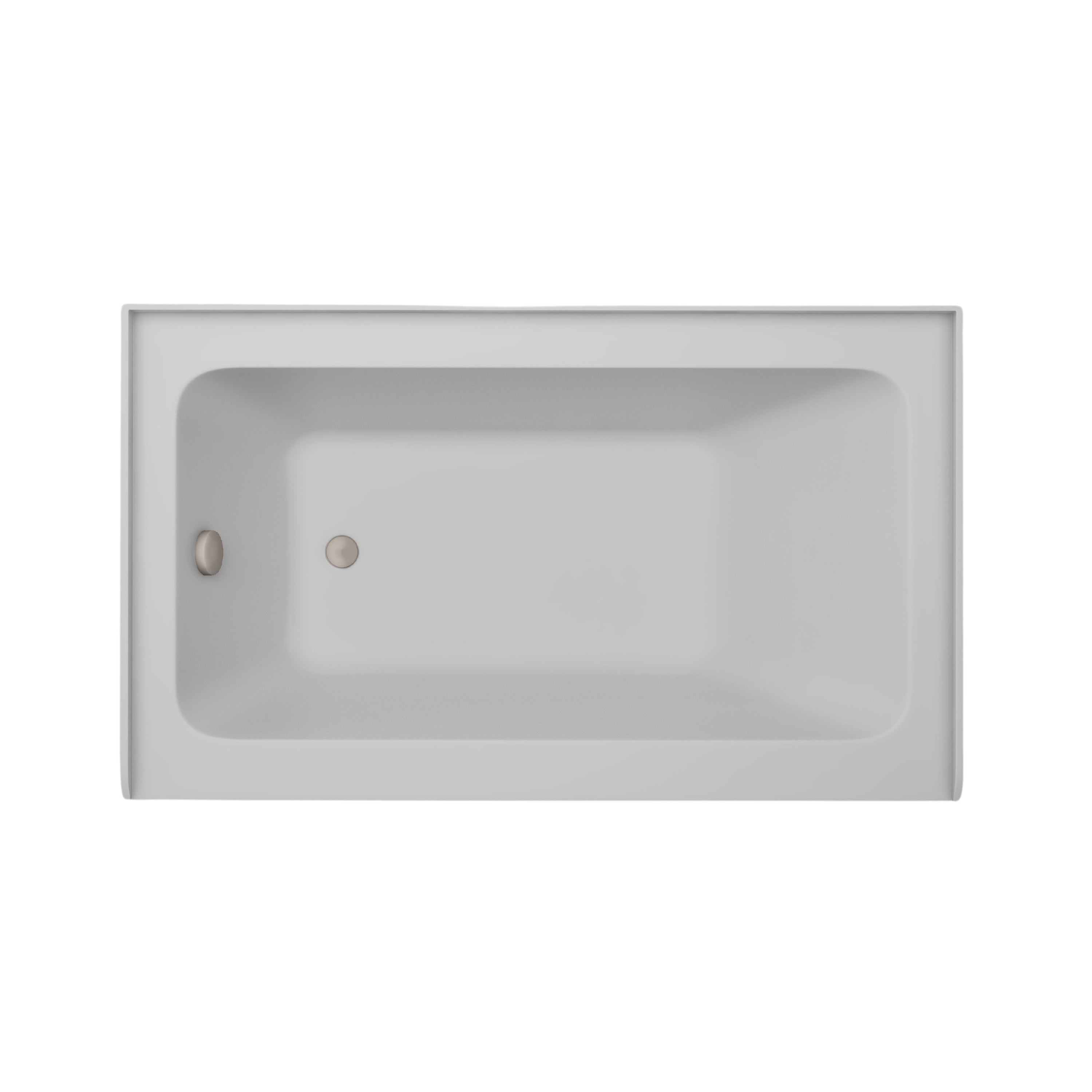 White / Brushed Nickel / Left Drain