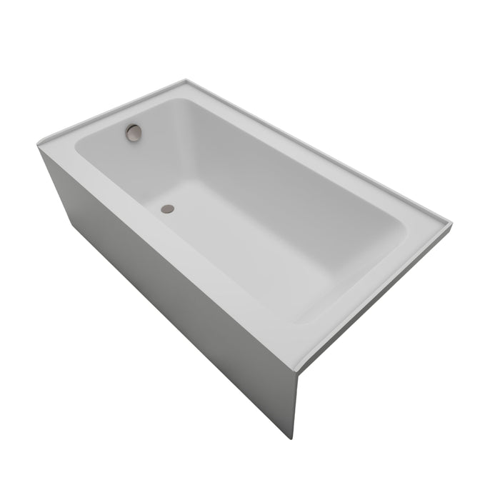 White / Brushed Nickel / Left Drain