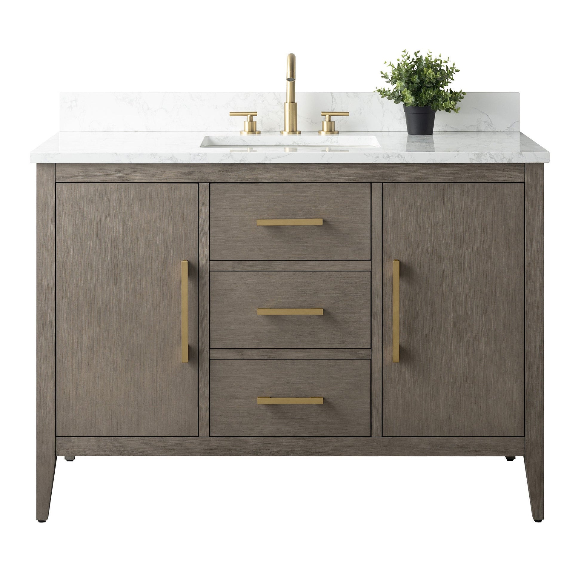 Linear Driftwood Gray / Golden Brushed