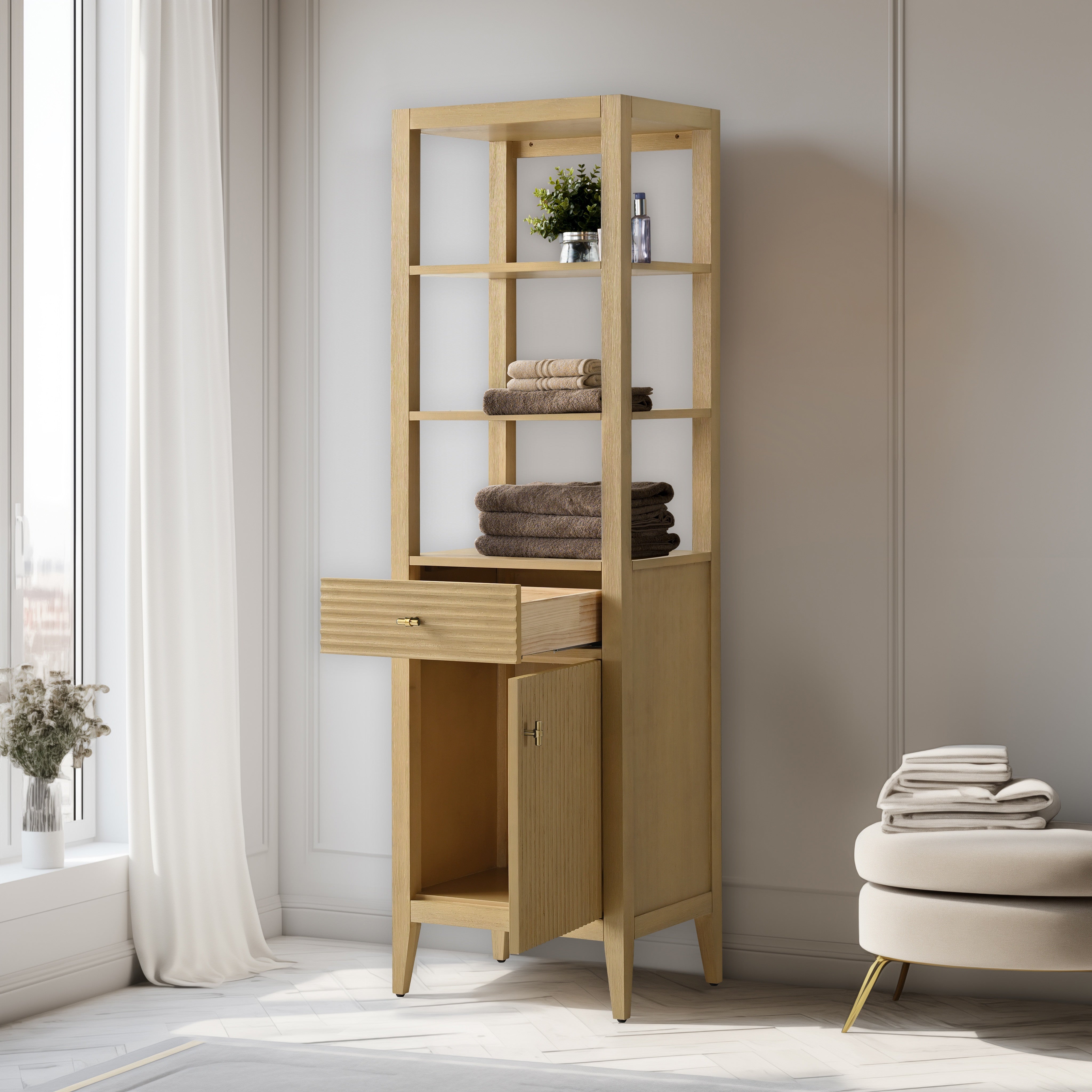 Linear Natural Oak / Golden Brushed