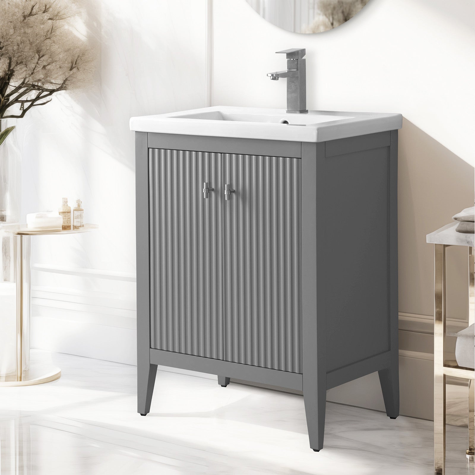 Linear Cashmere Gray / Brushed Nickel