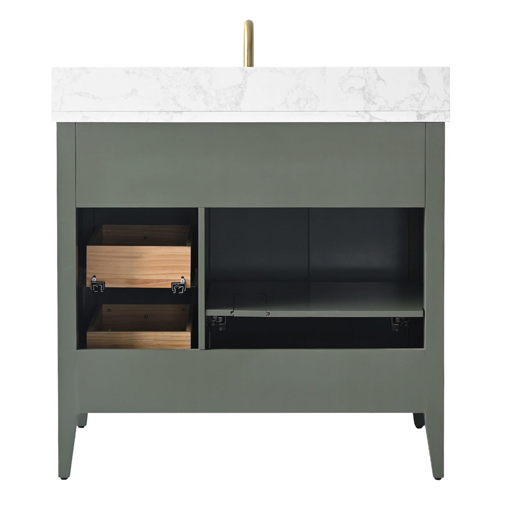 Linear Vintage Green / Golden Brushed