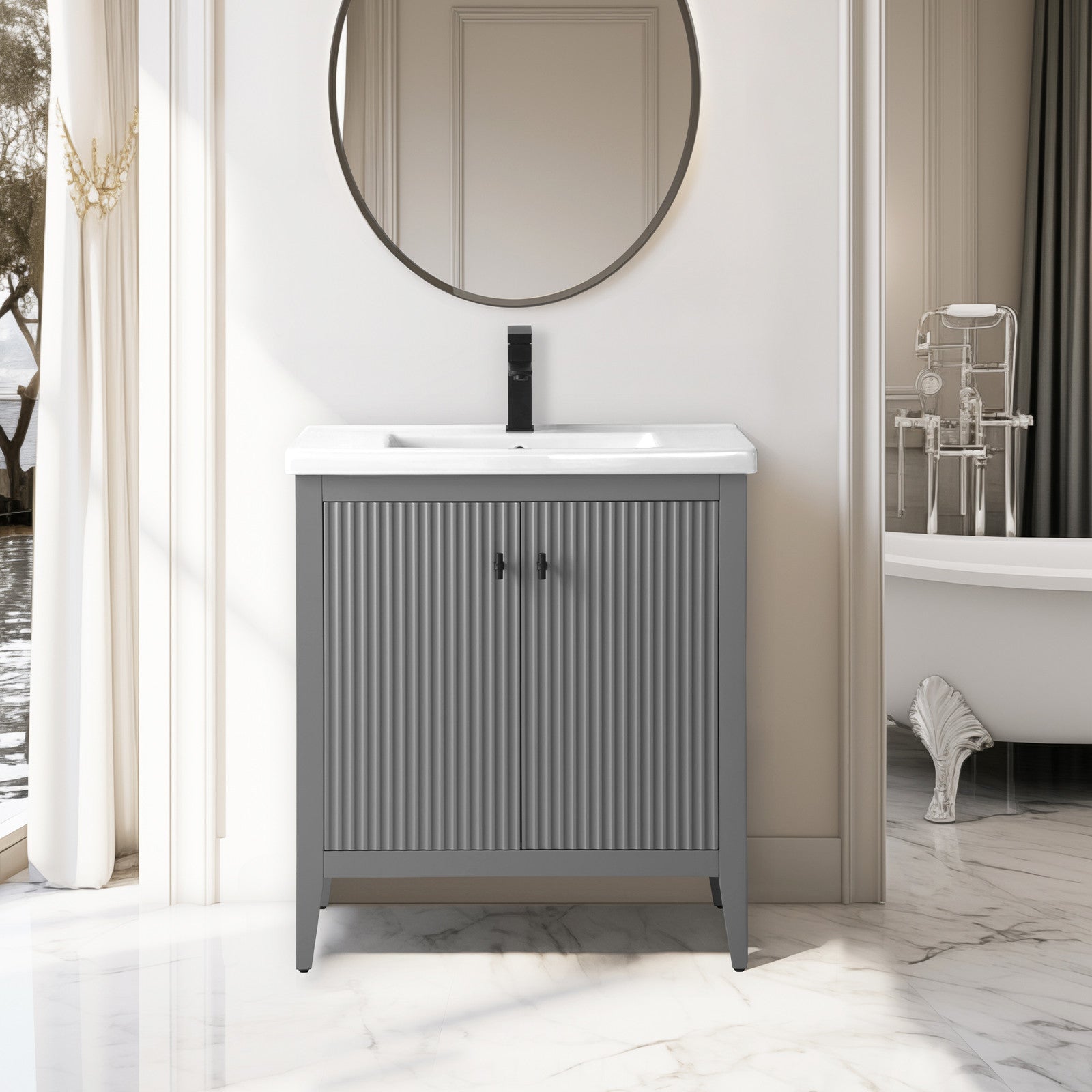 Cashmere Gray / Matte Black