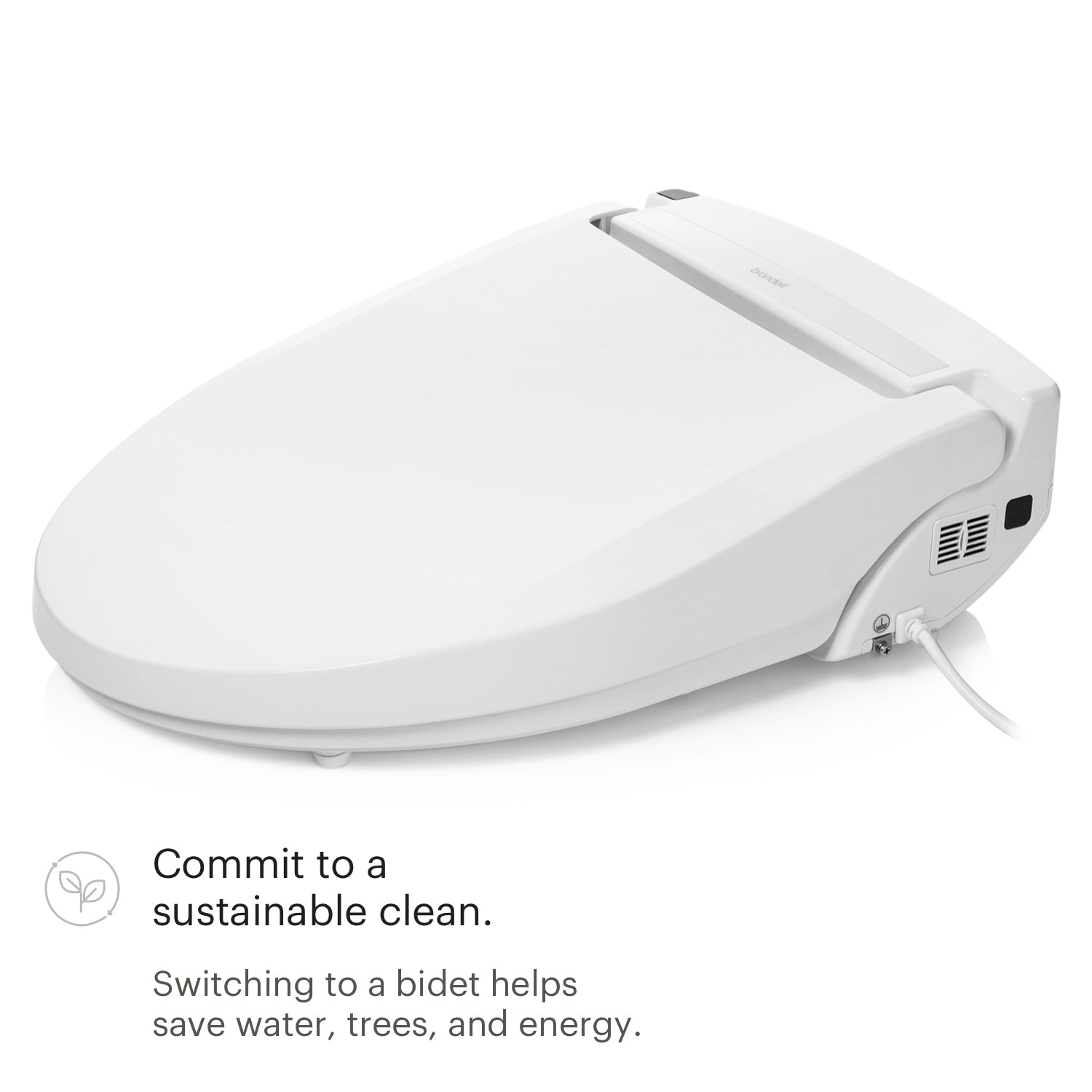 Brondell Swash Select DR802 Bidet Seat with Warm Air Dryer and Deodorizer