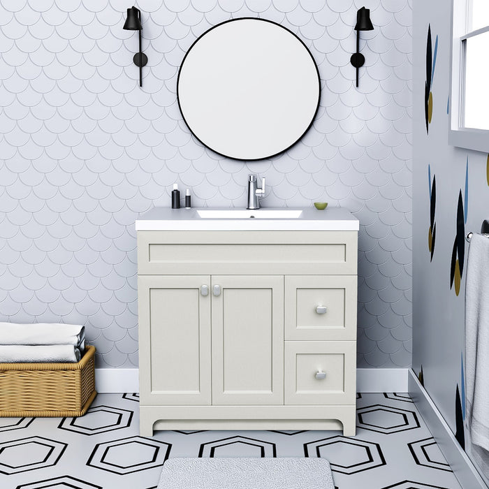 Cutler Kitchen & Bath Daisy 36" Freestanding Bathroom Vanity with Sink and Cultured Marble Top