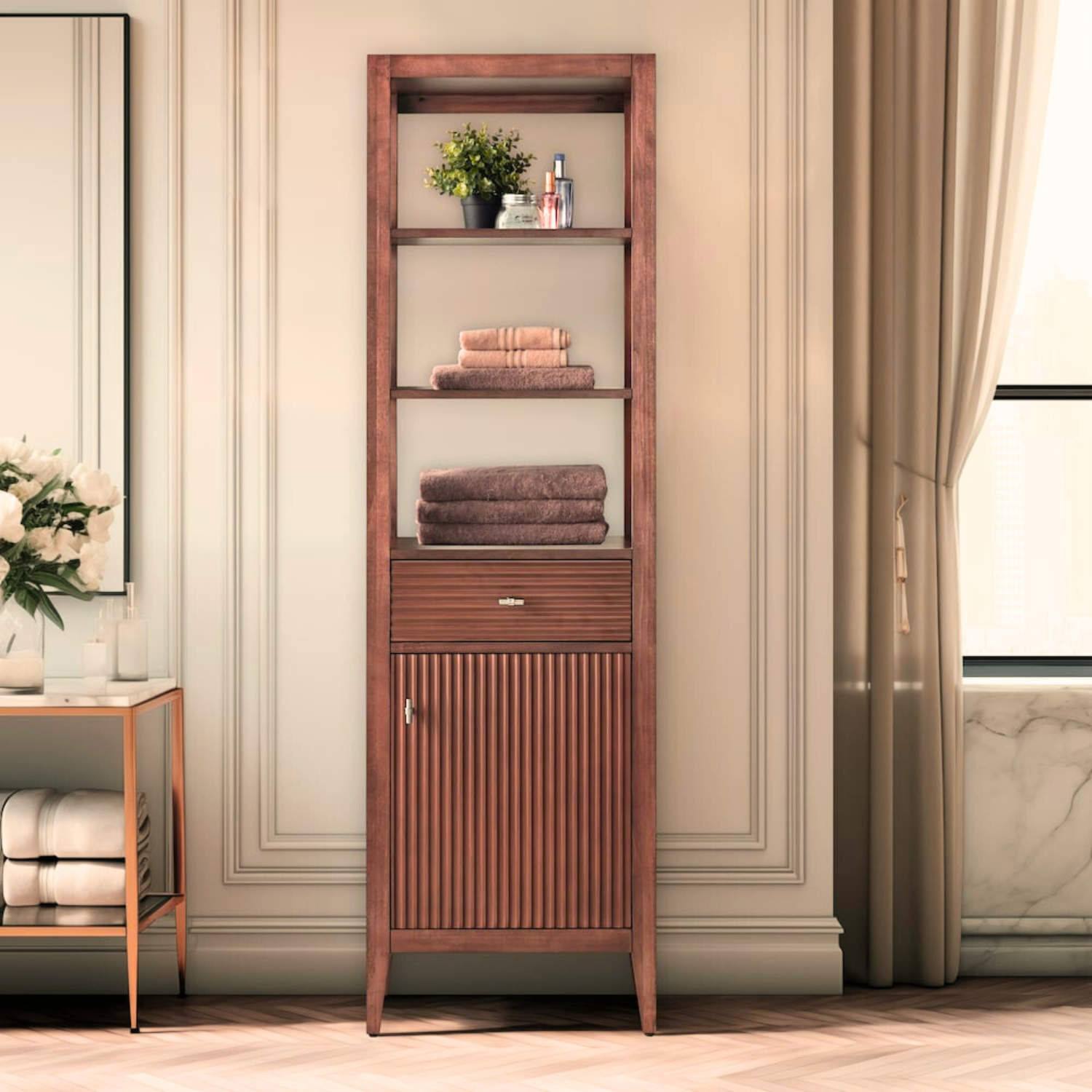Linear Walnut / Brushed Nickel