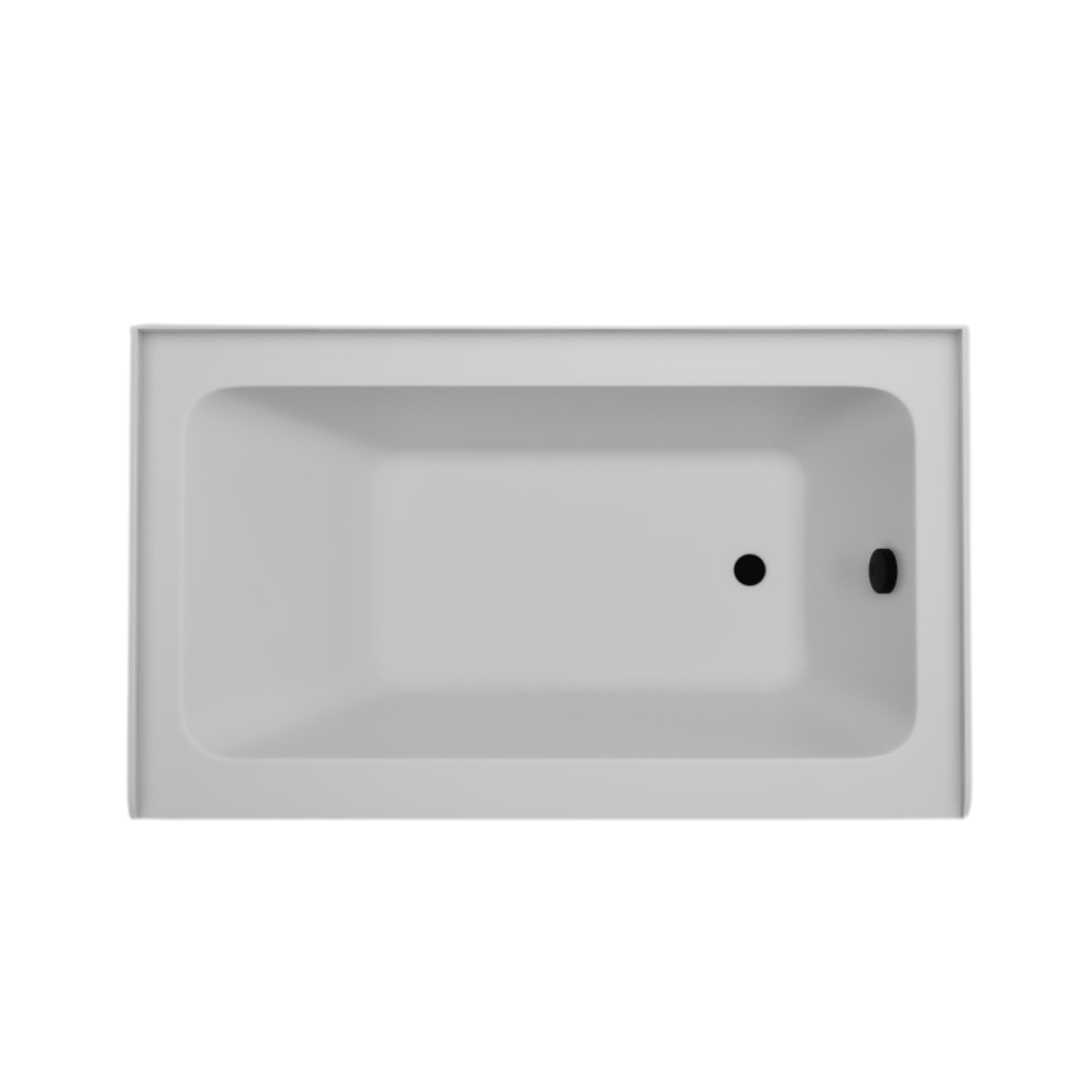 White / Matte Black / Right Drain