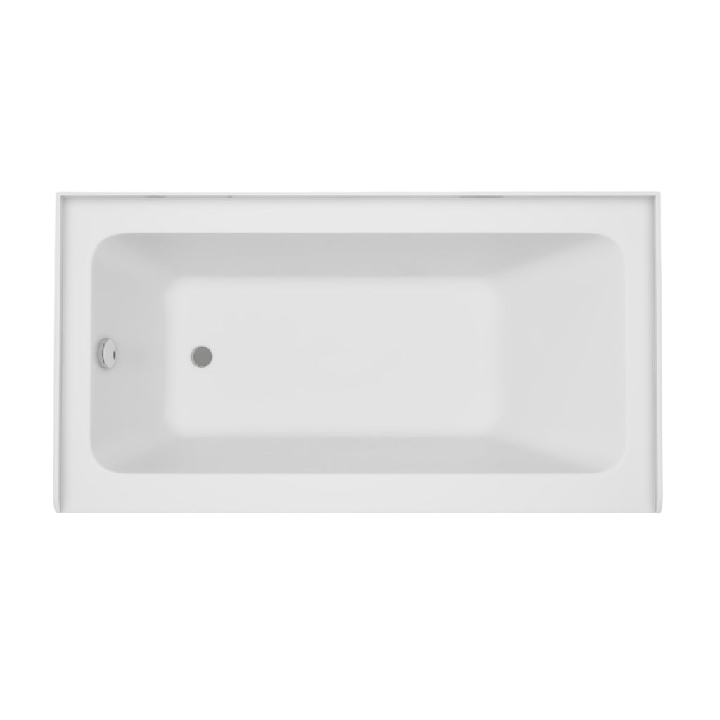 White / Polished Chrome / Left Drain