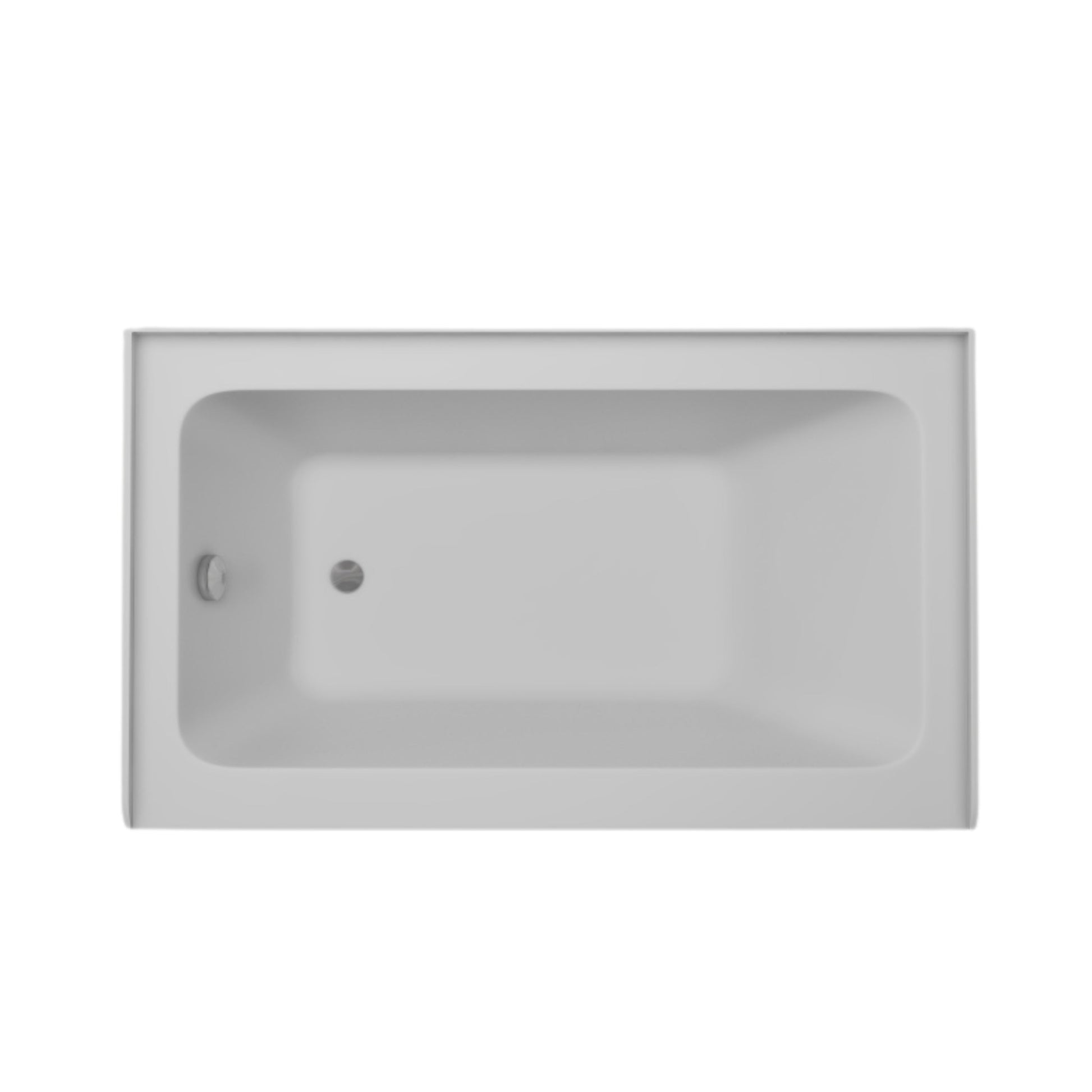 White / Polished Chrome / Left Drain