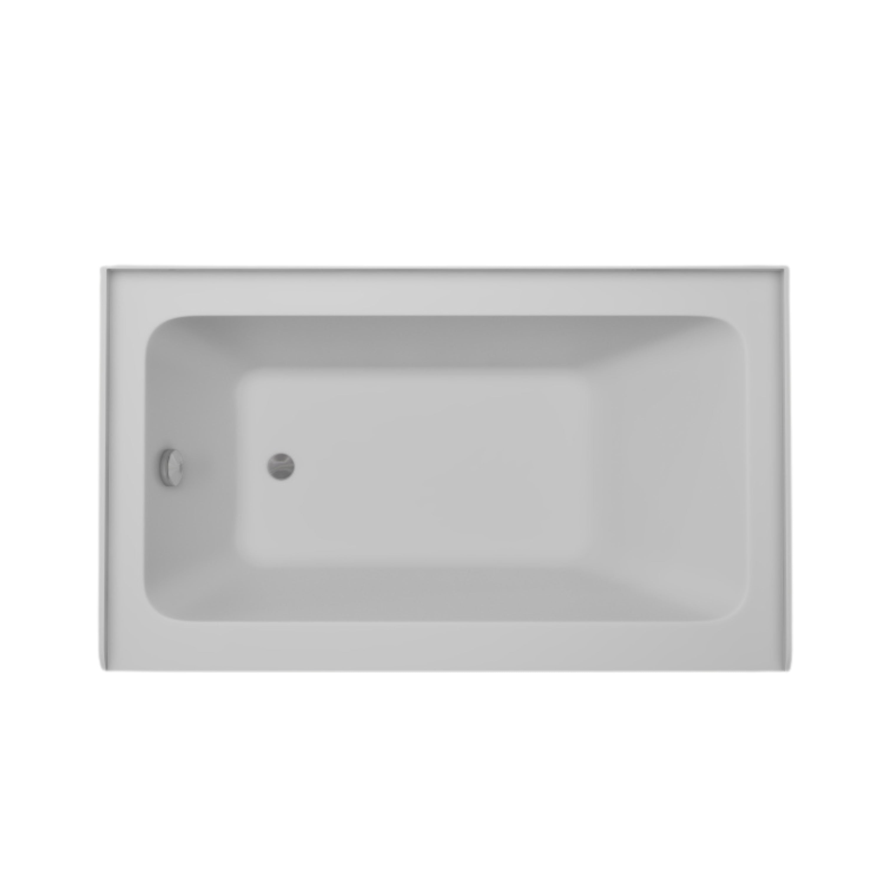 White / Polished Chrome / Left Drain