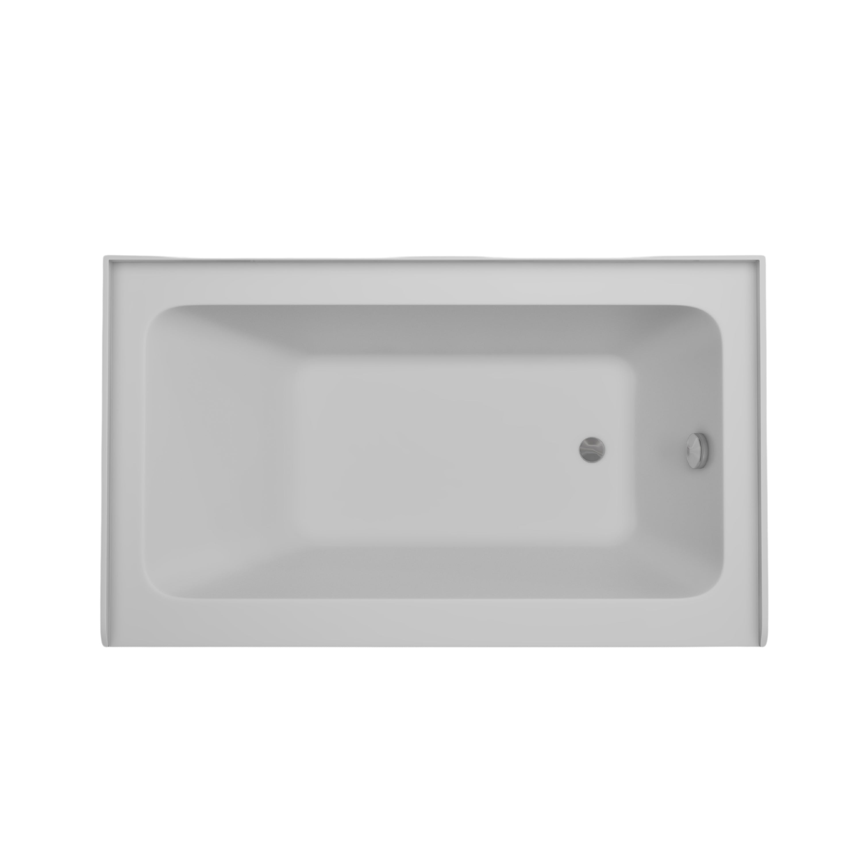 White / Polished Chrome / Right Drain