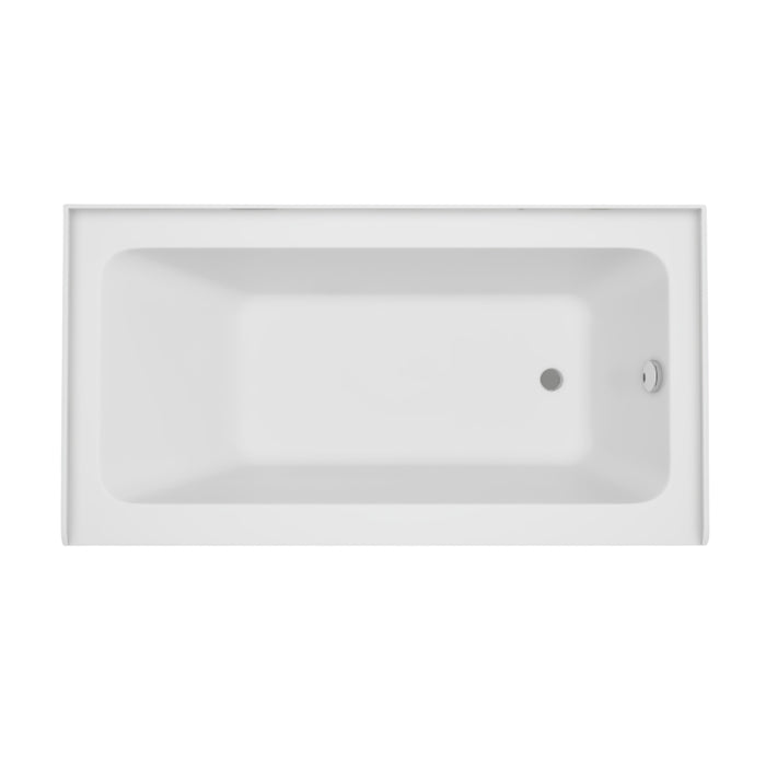 White / Polished Chrome / Right Drain