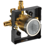 Delta MultiChoice Universal Brass Shower Rough - Prefab PEX Crimp (with Shut-off Stops)
