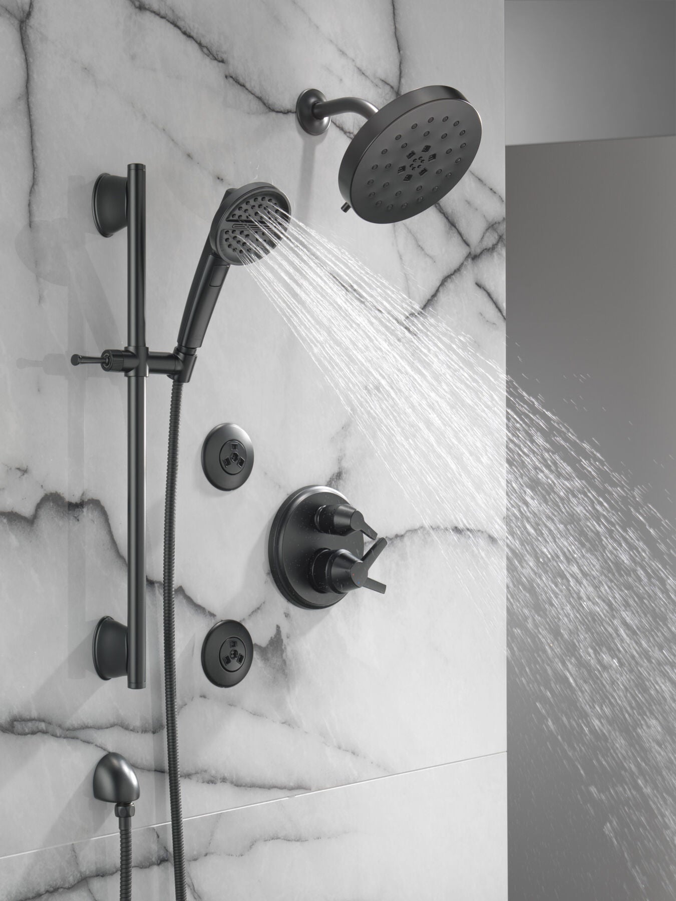 Delta Universal Showering Components 3-Setting Slide Bar Handshower