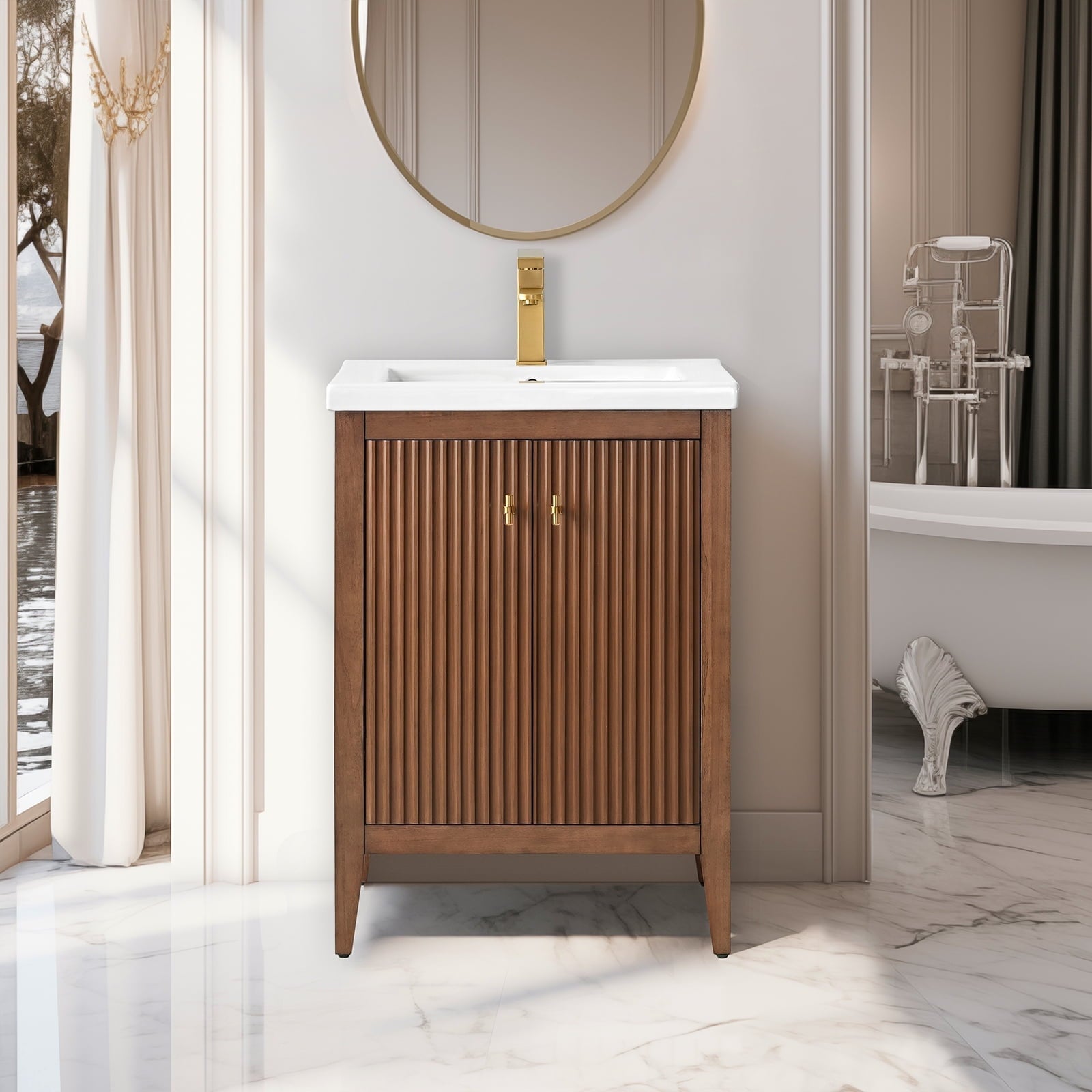 Linear Walnut / Golden Brushed