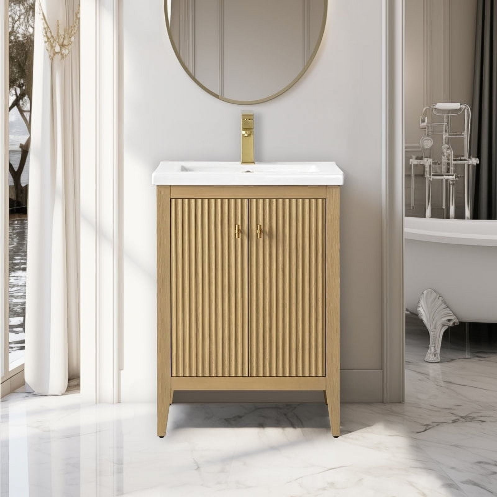 Linear Natural Oak / Golden Brushed