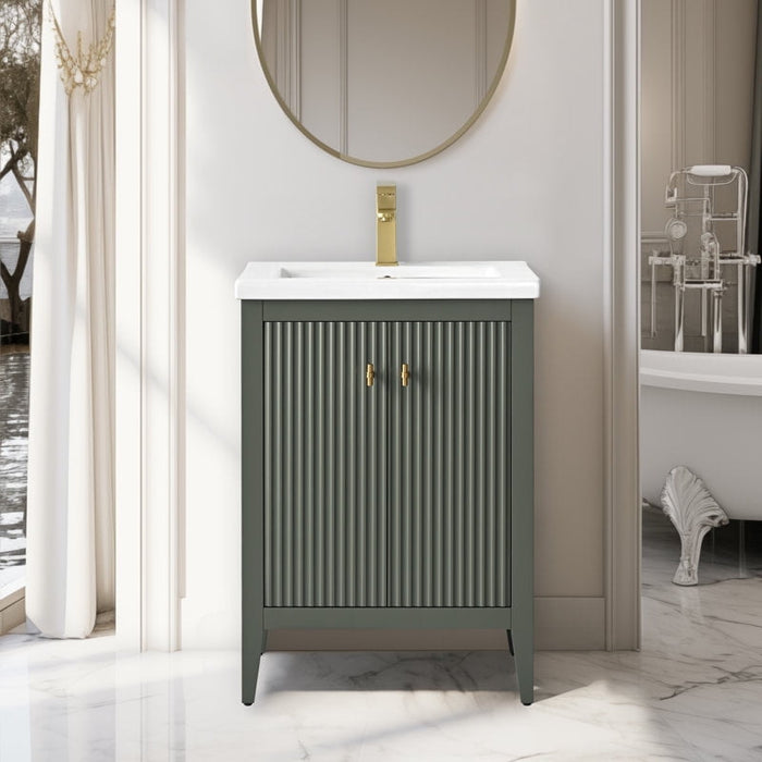 Linear Vintage Green / Golden Brushed