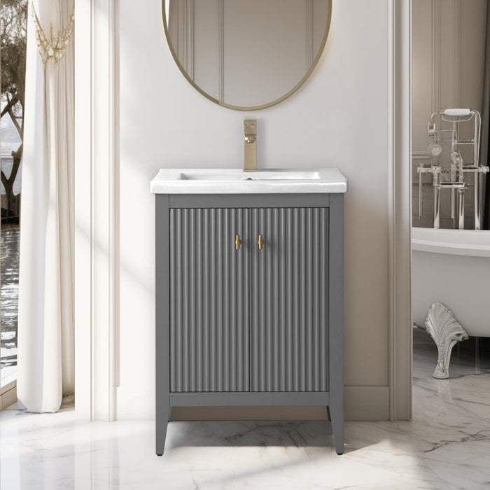 Linear Cashmere Gray / Golden Brushed