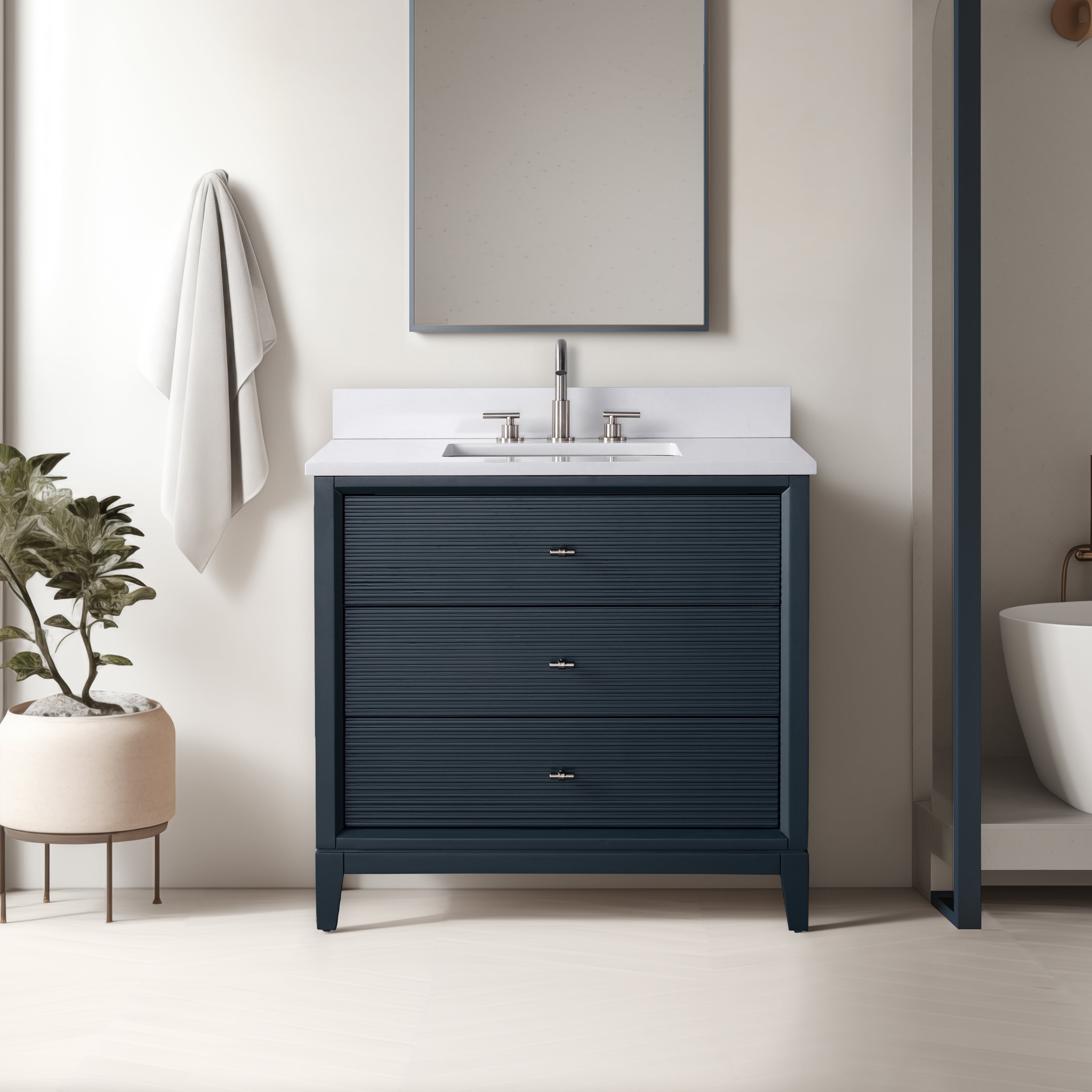 Linear Vintage Spruce Blue / Brushed Nickel