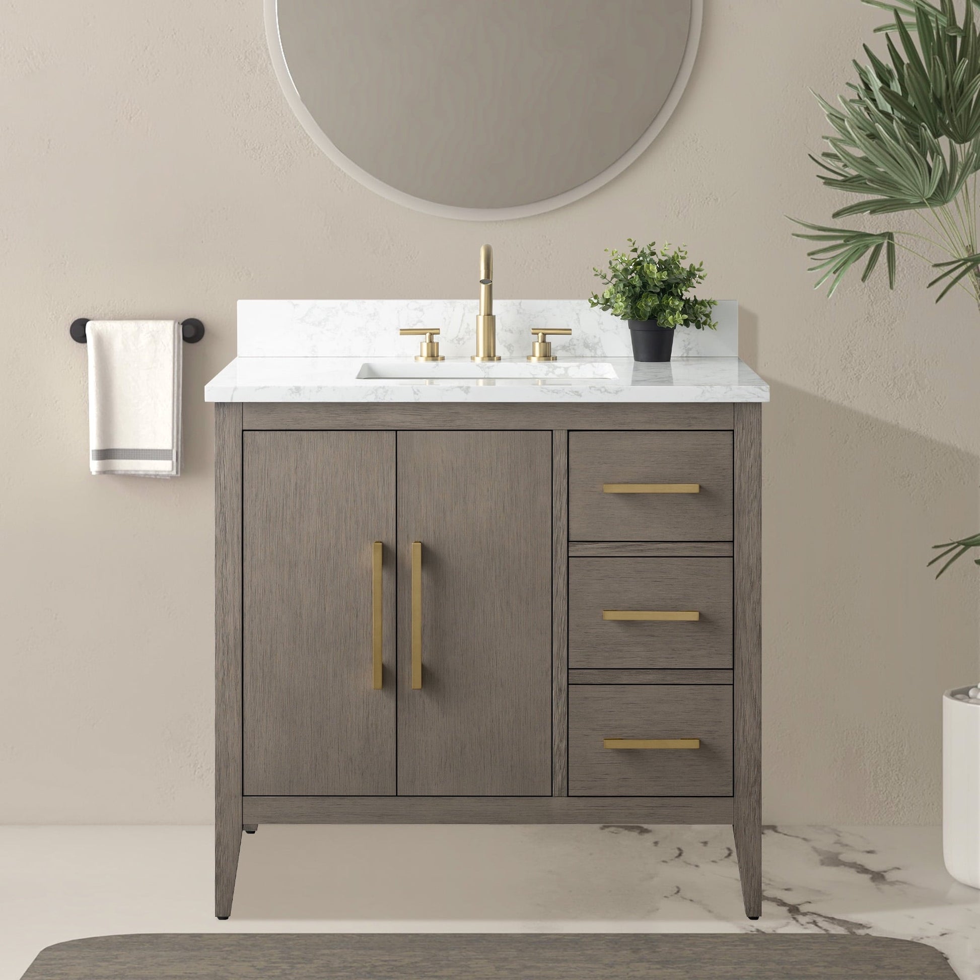 Driftwood Gray / Golden Brushed