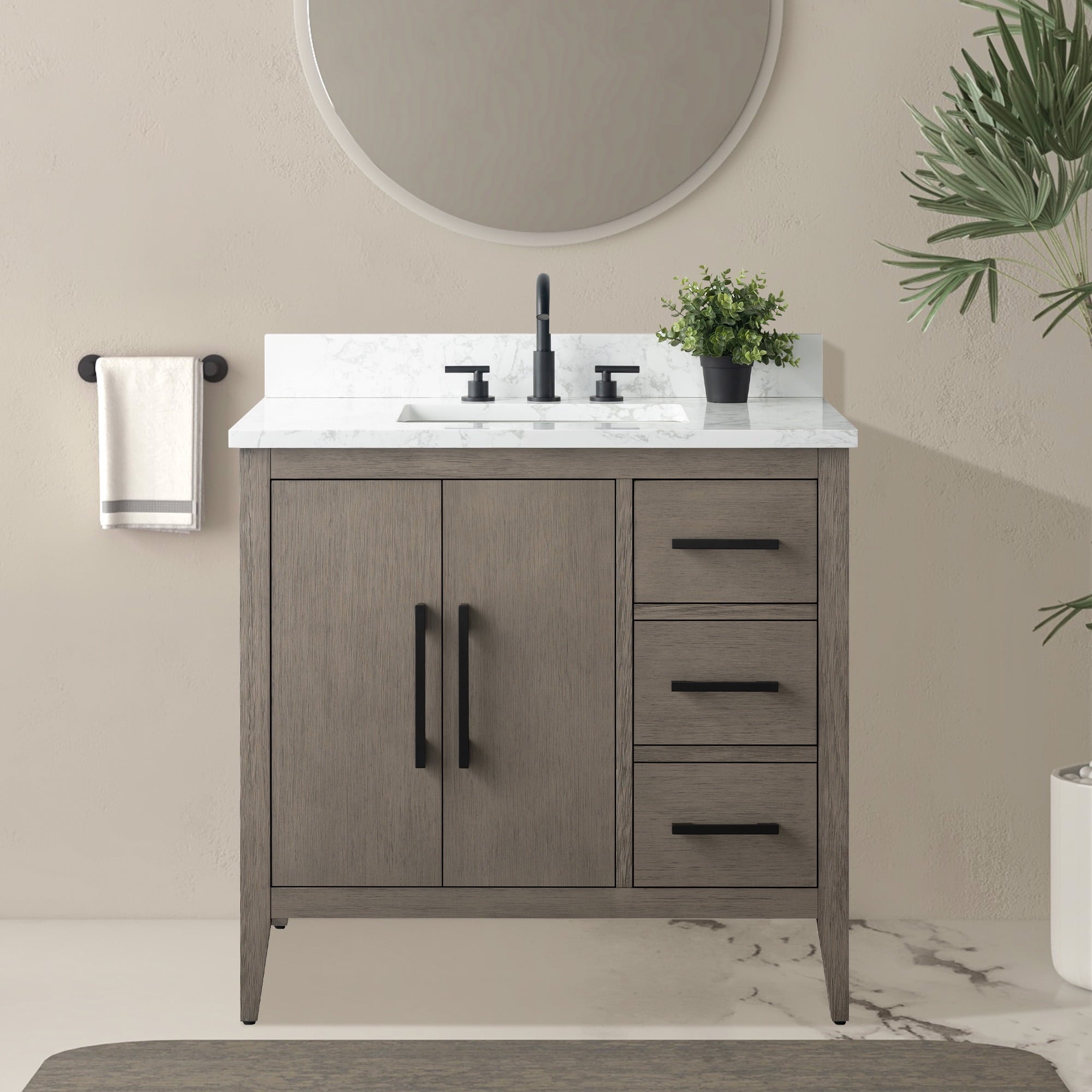 Driftwood Gray / Matte Black