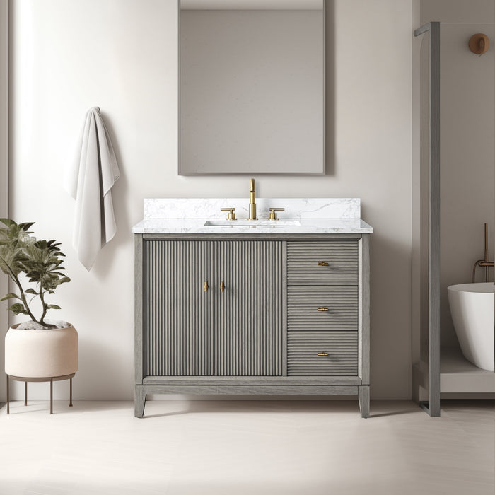 Linear Driftwood Gray / Golden Brushed