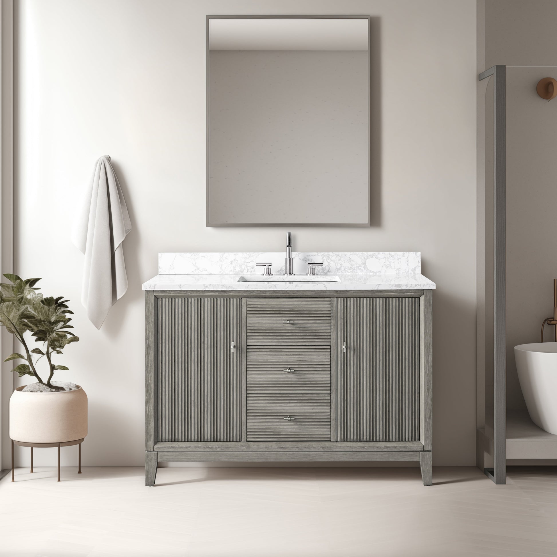 Linear Driftwood Gray / Brushed Nickel