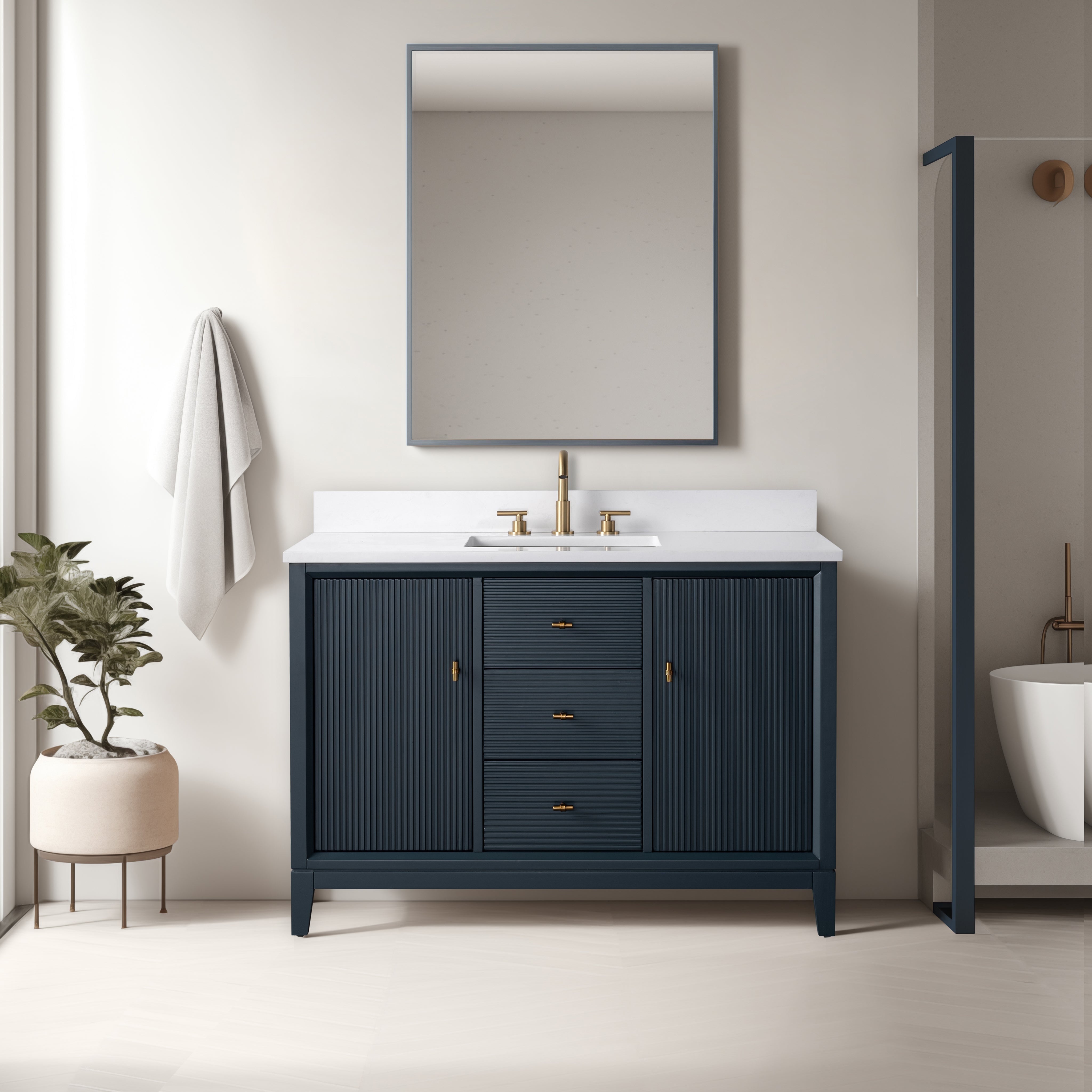 Linear Vintage Spruce Blue / Golden Brushed