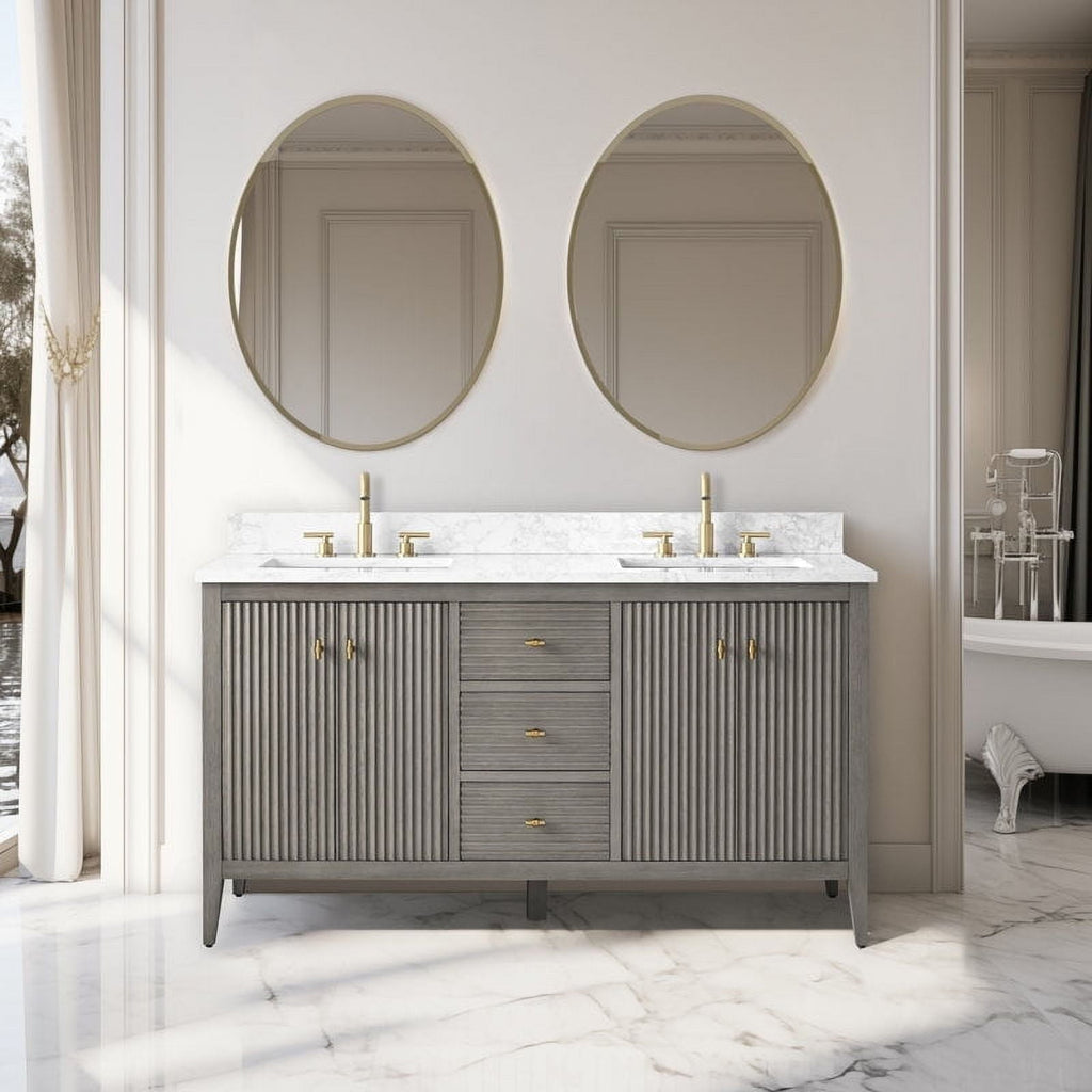 Linear Driftwood Gray / Golden Brushed