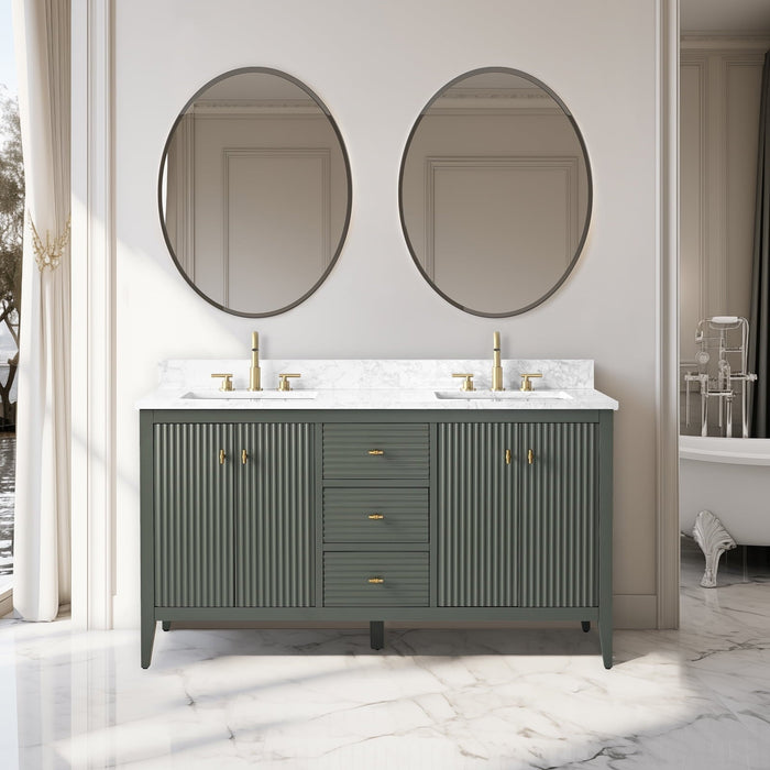 Linear Vintage Green / Golden Brushed