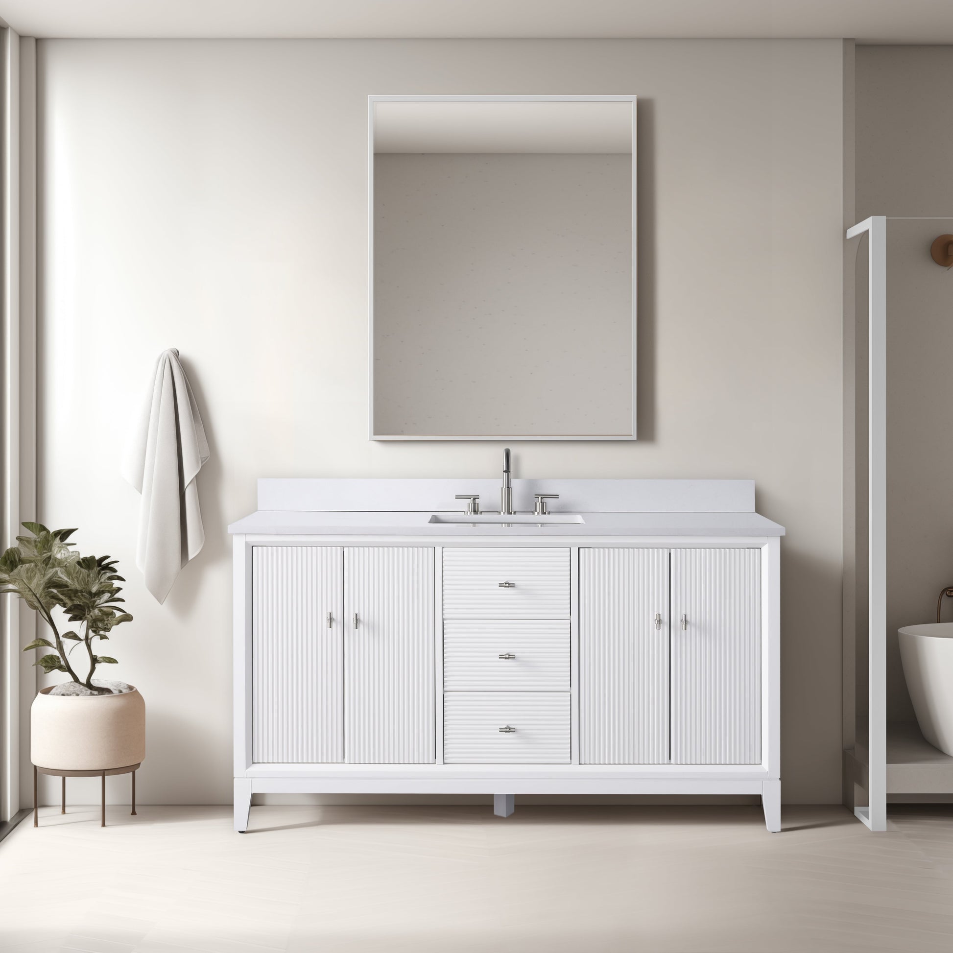 Linear White / Brushed Nickel