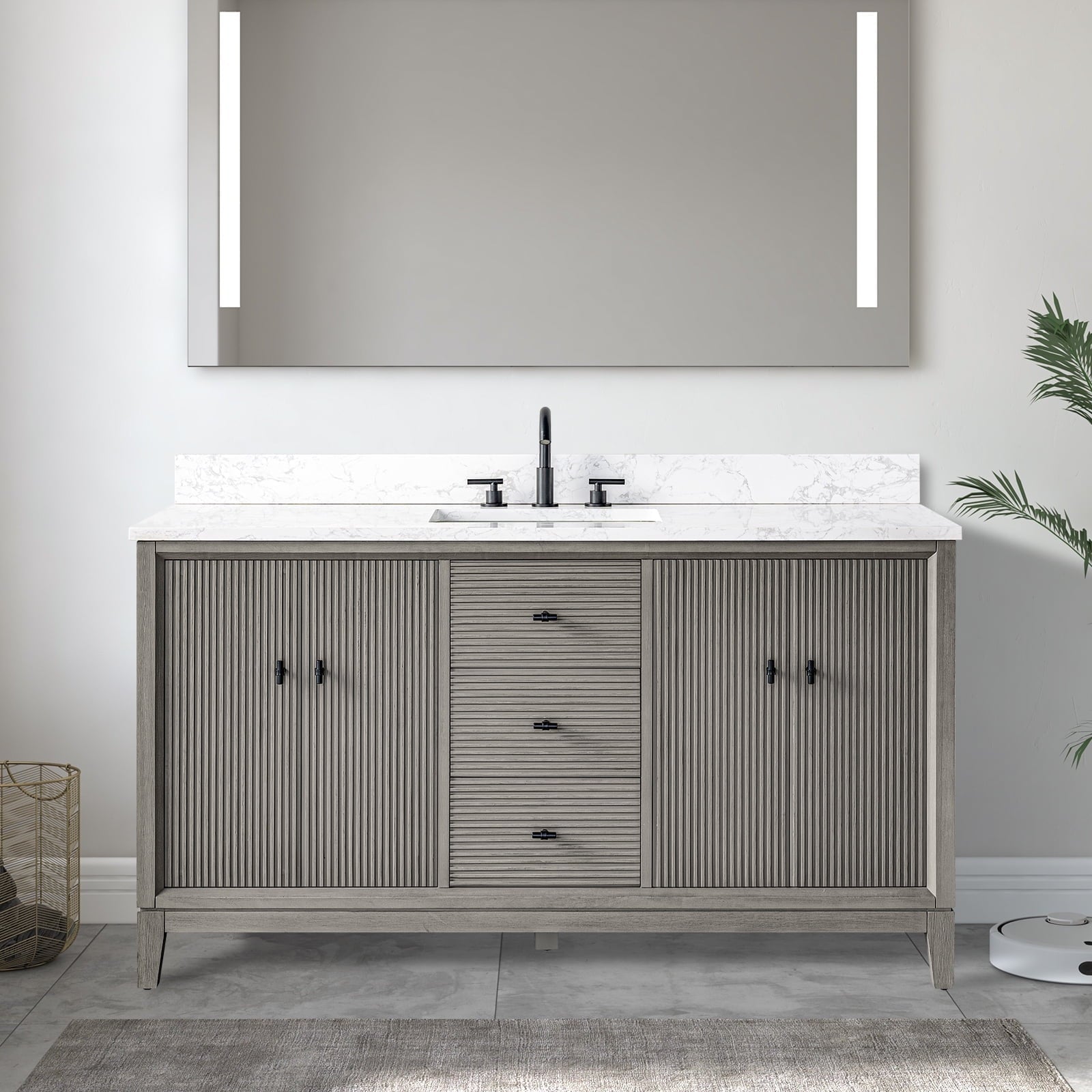 Linear Driftwood Gray / Matte Black