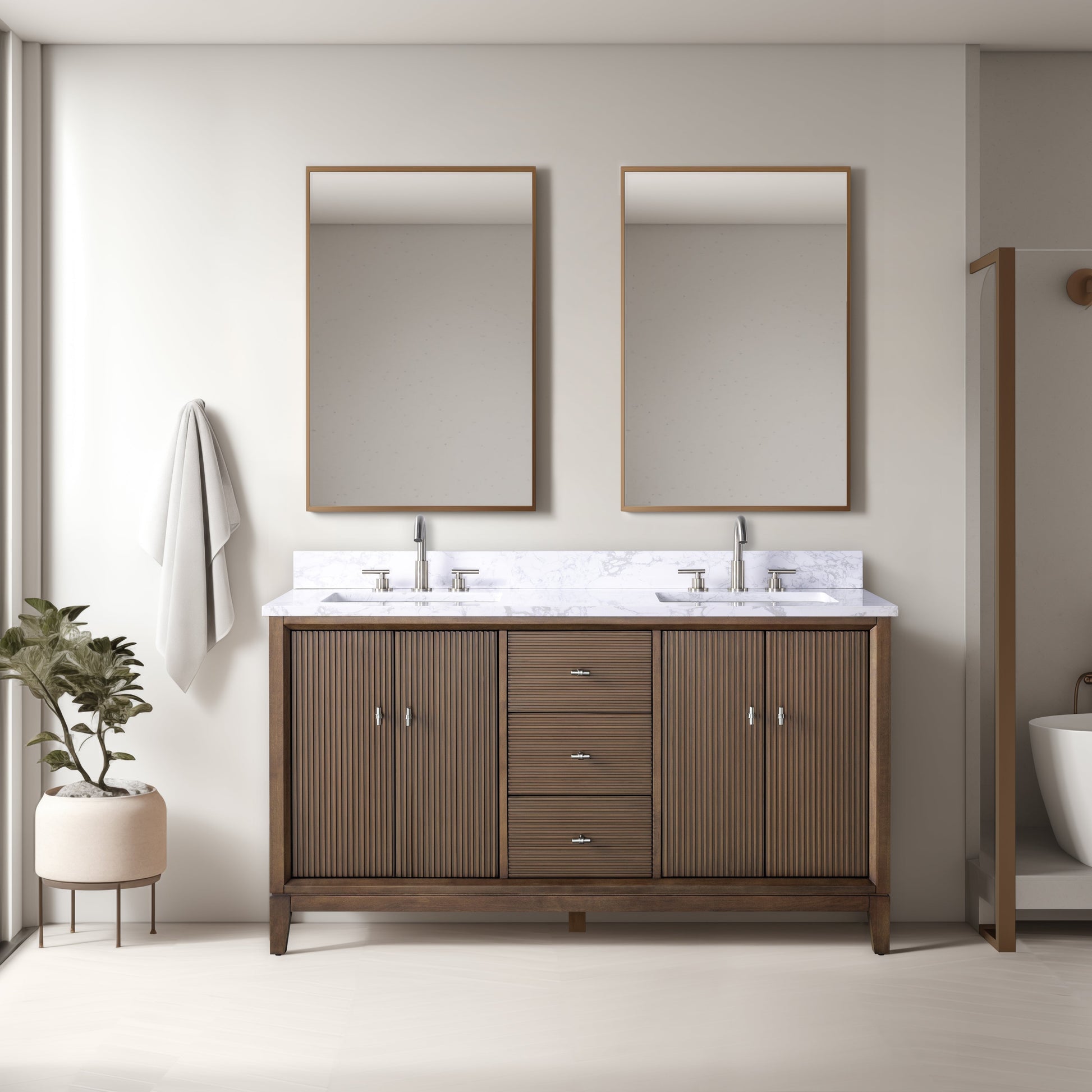 Linear Walnut / Brushed Nickel