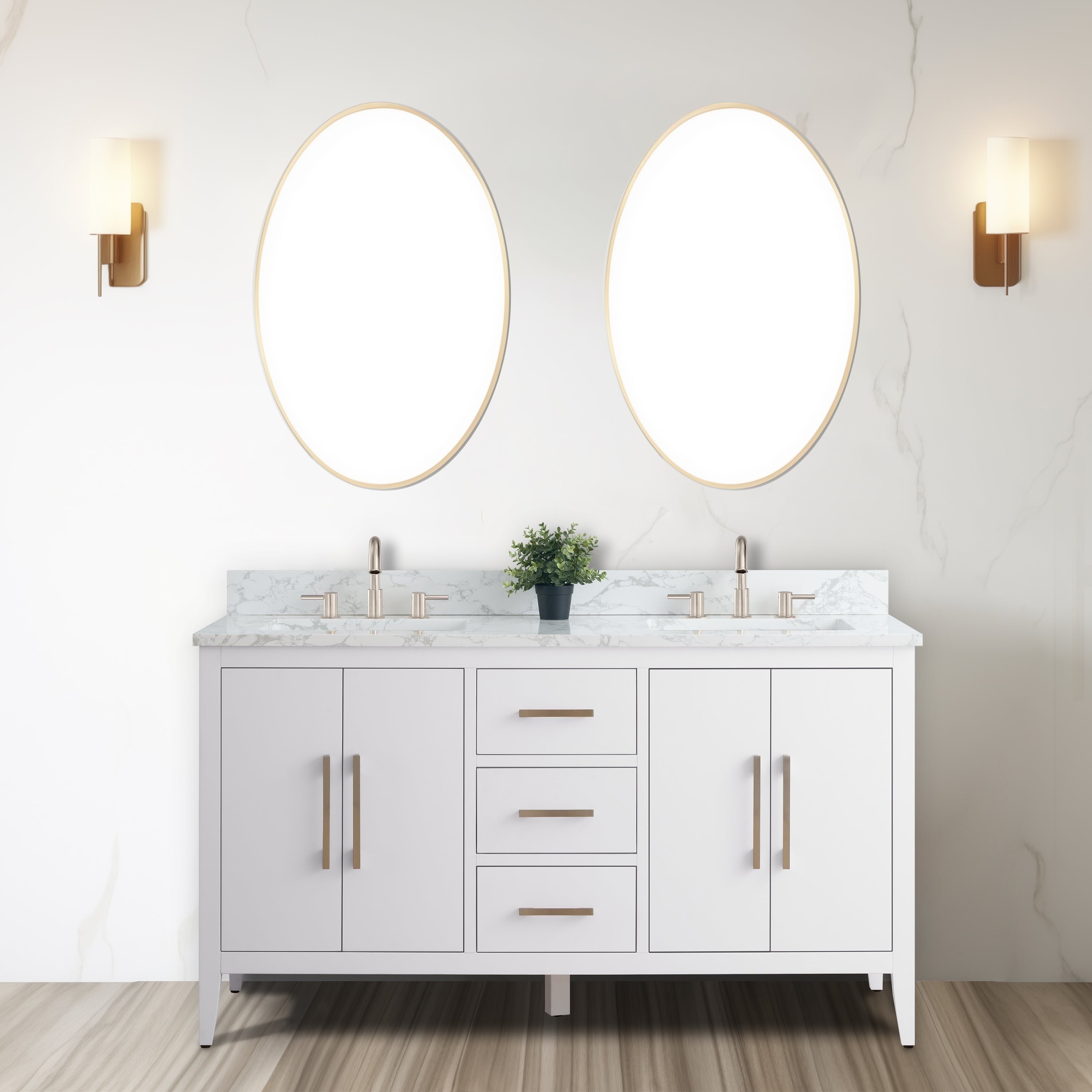 White / Brushed Nickel