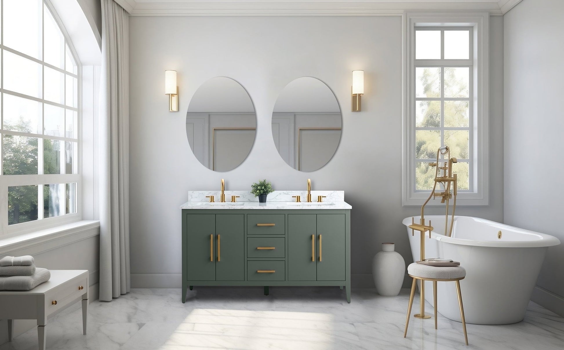 Vintage Green / Golden Brushed