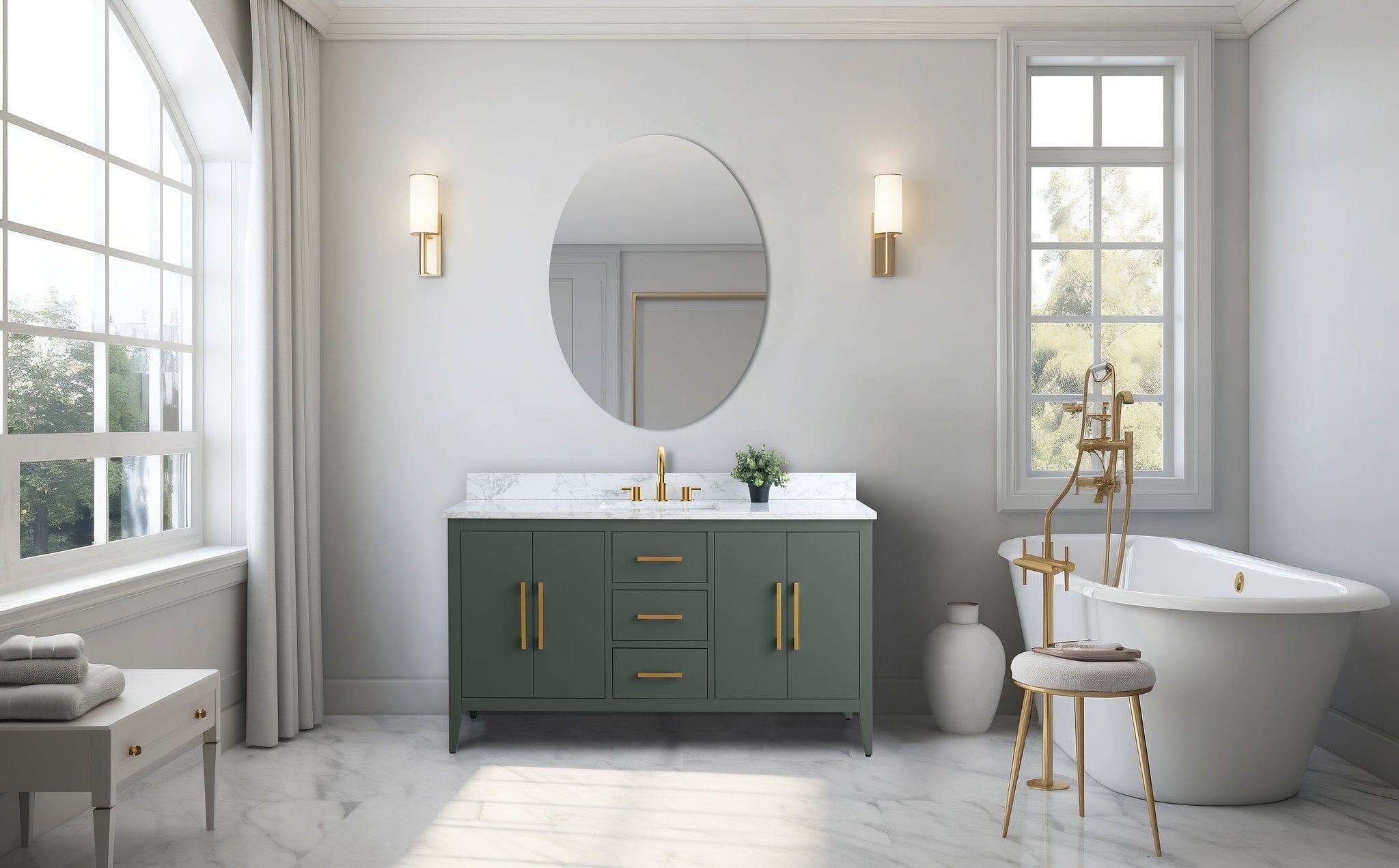 Vintage Green / Golden Brushed