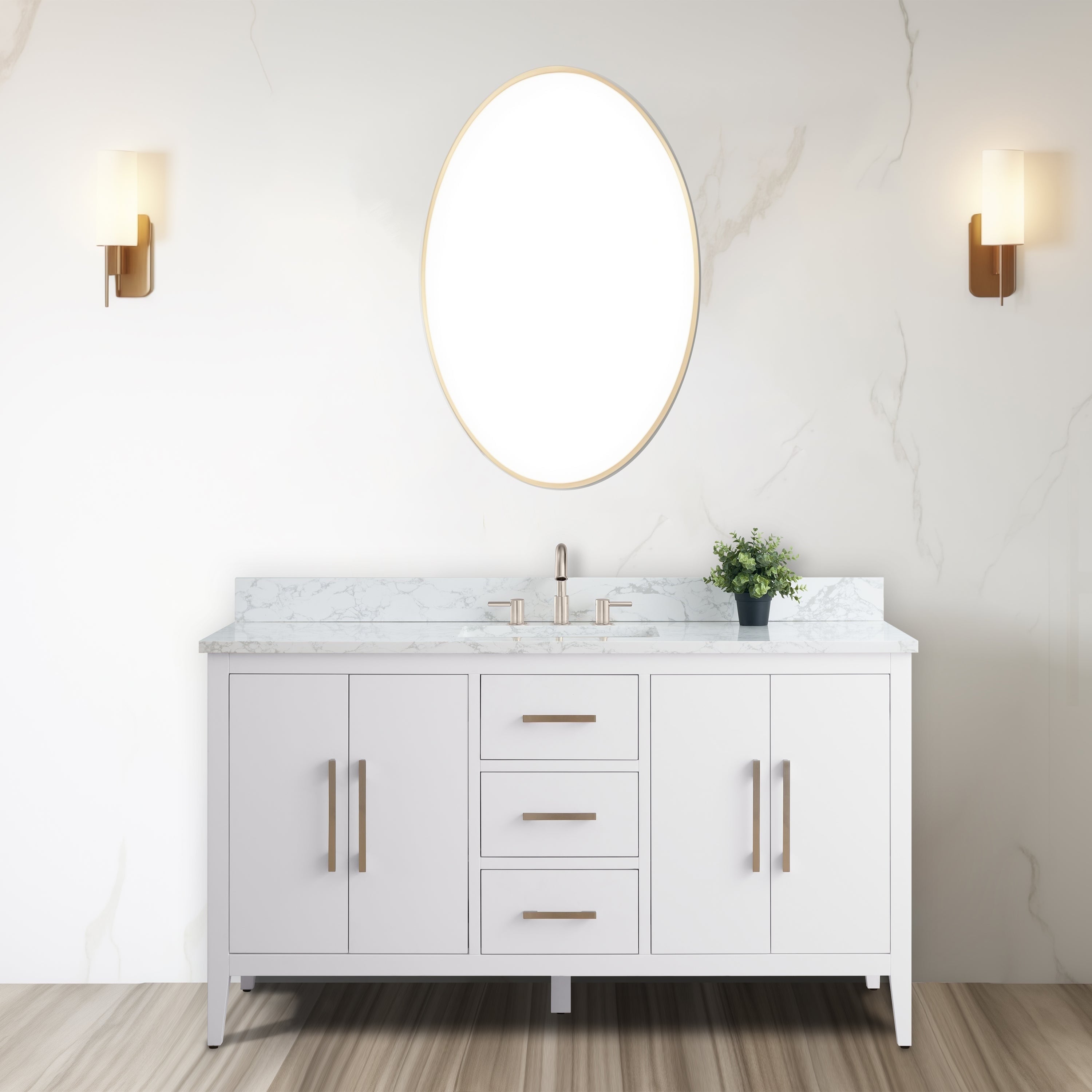 White / Brushed Nickel