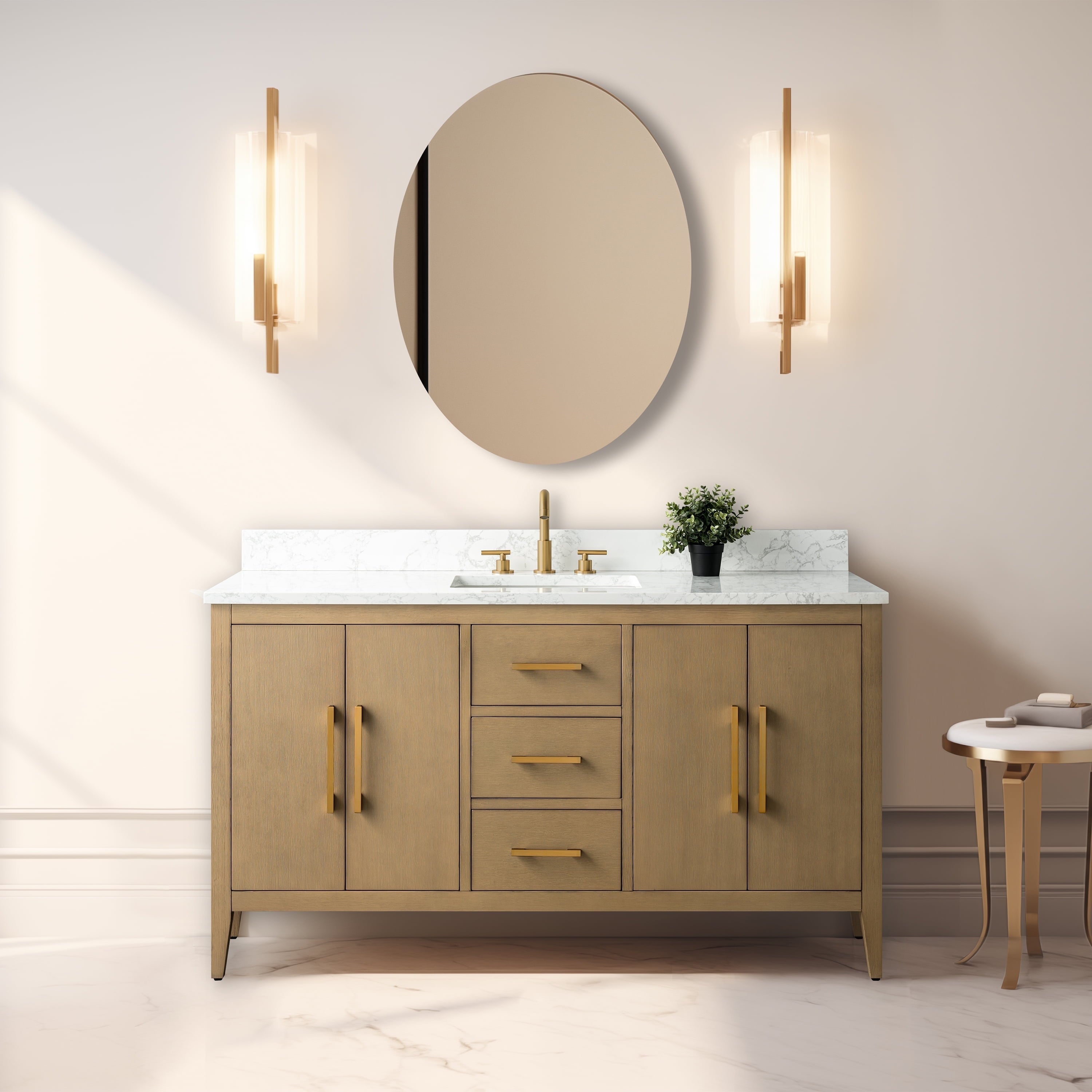Natural Oak / Golden Brushed