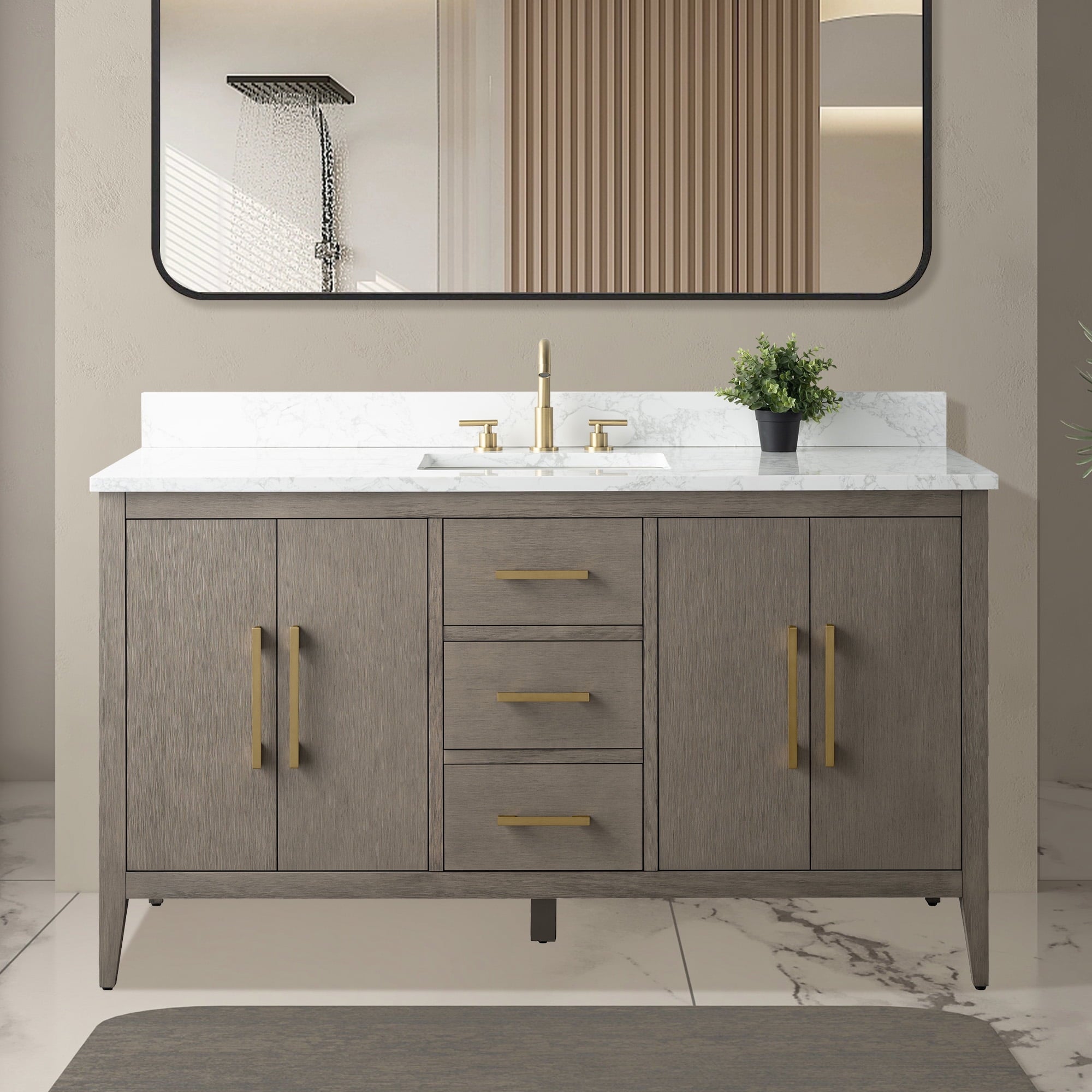 Driftwood Gray / Golden Brushed