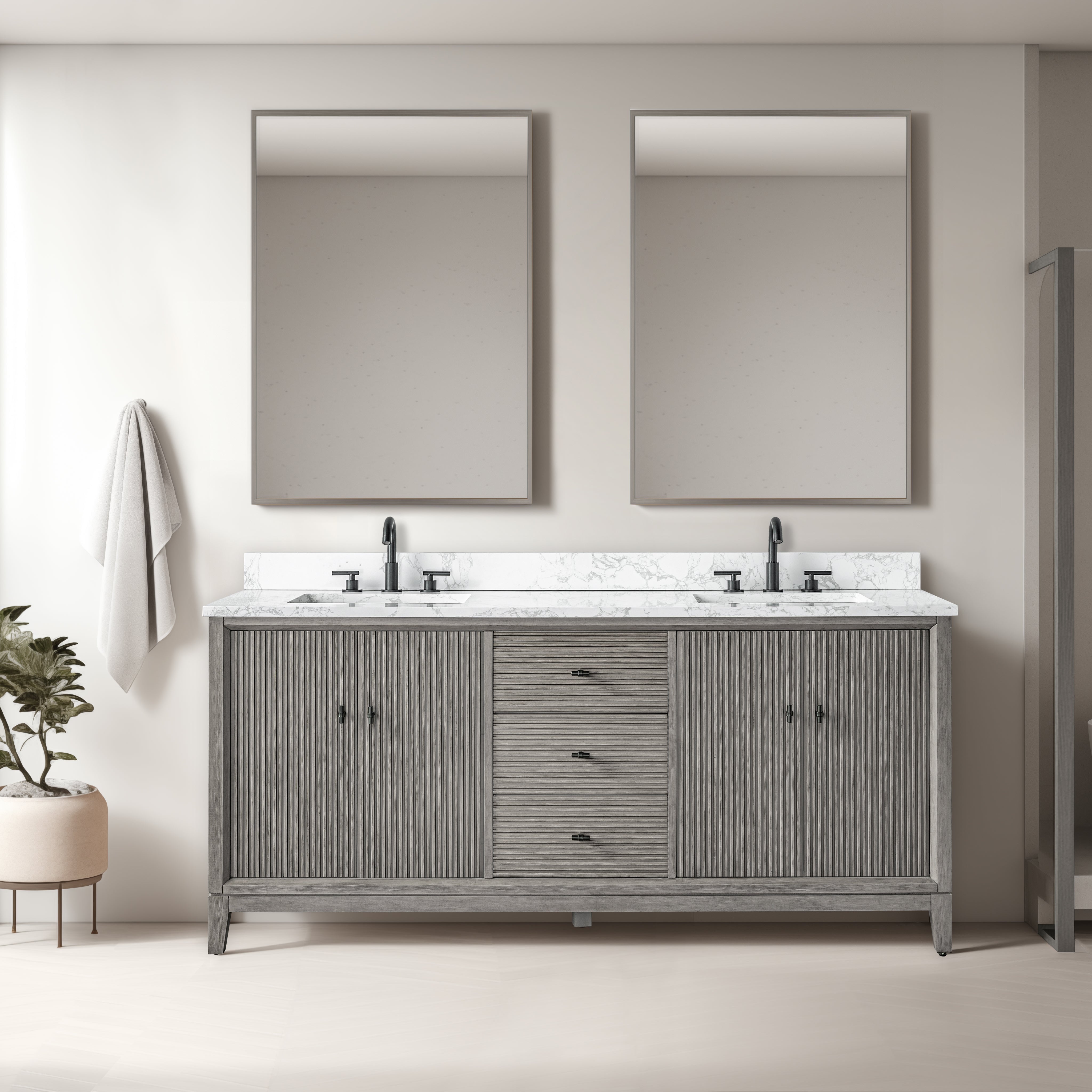 Linear Driftwood Gray / Matte Black