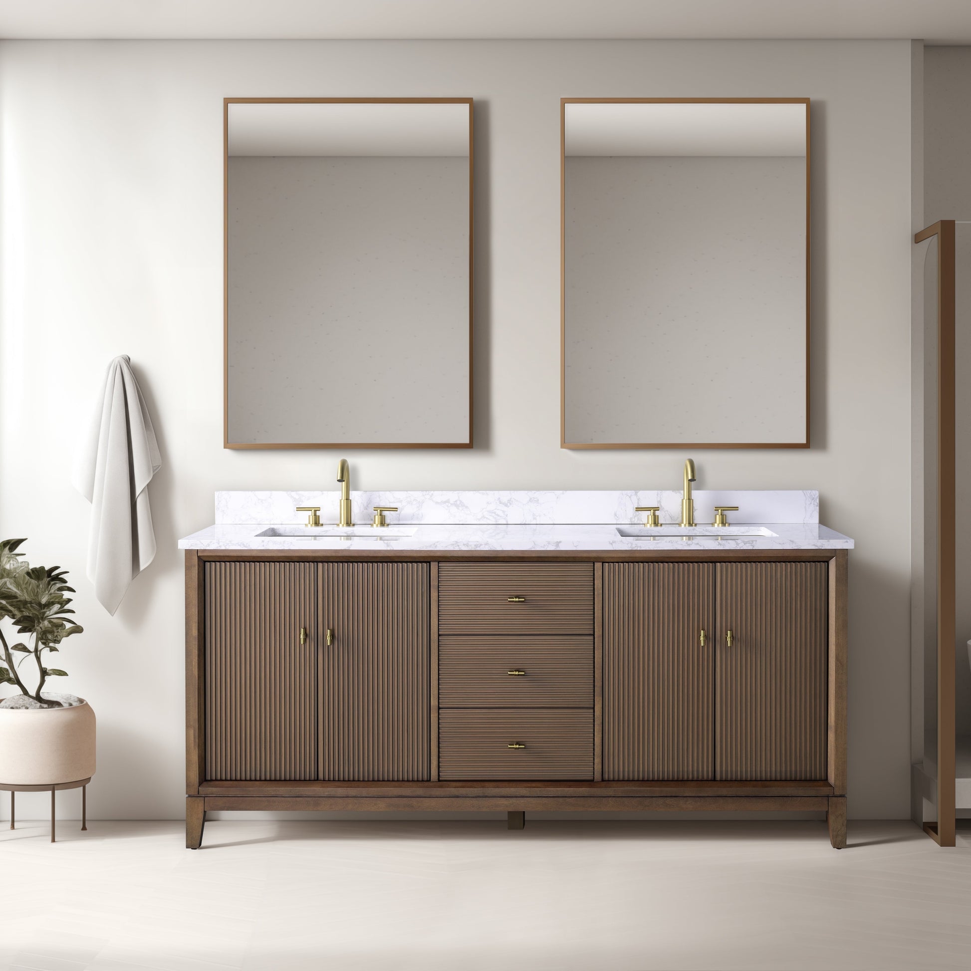 Linear Walnut / Golden Brushed