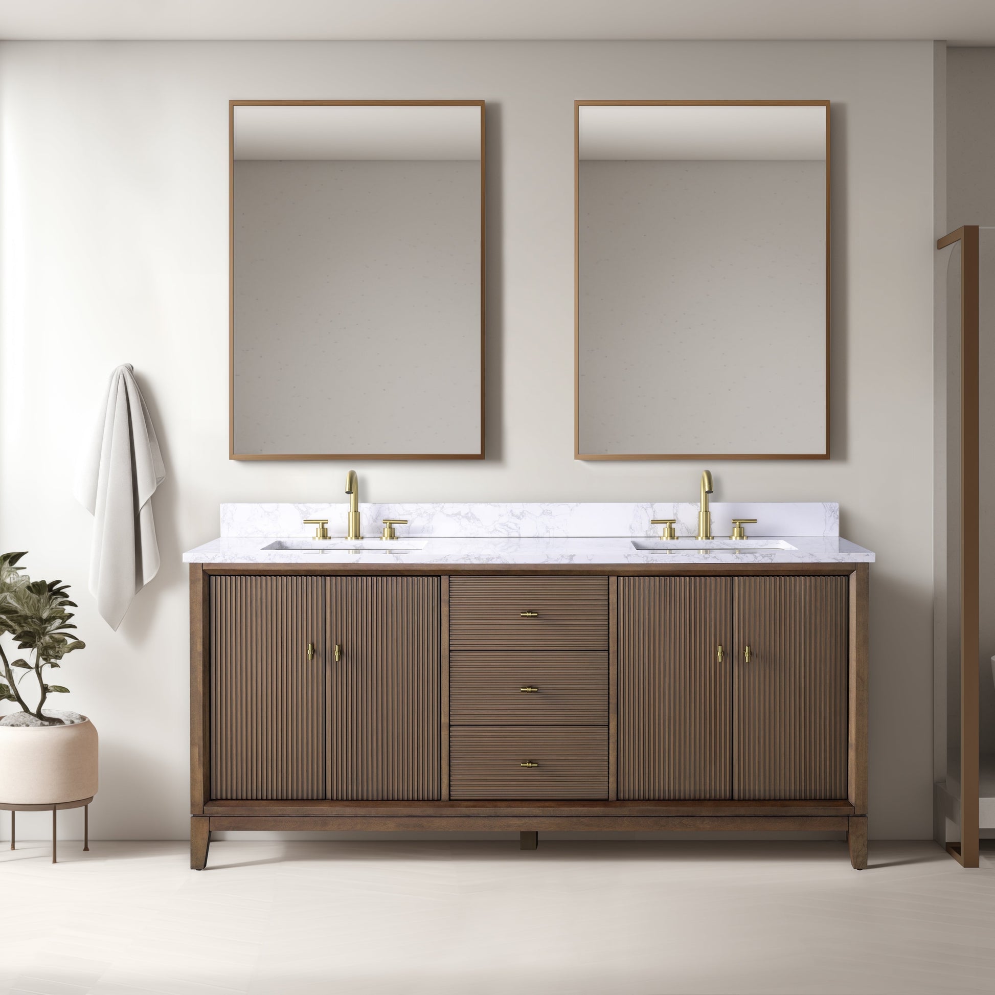 Linear Walnut / Golden Brushed