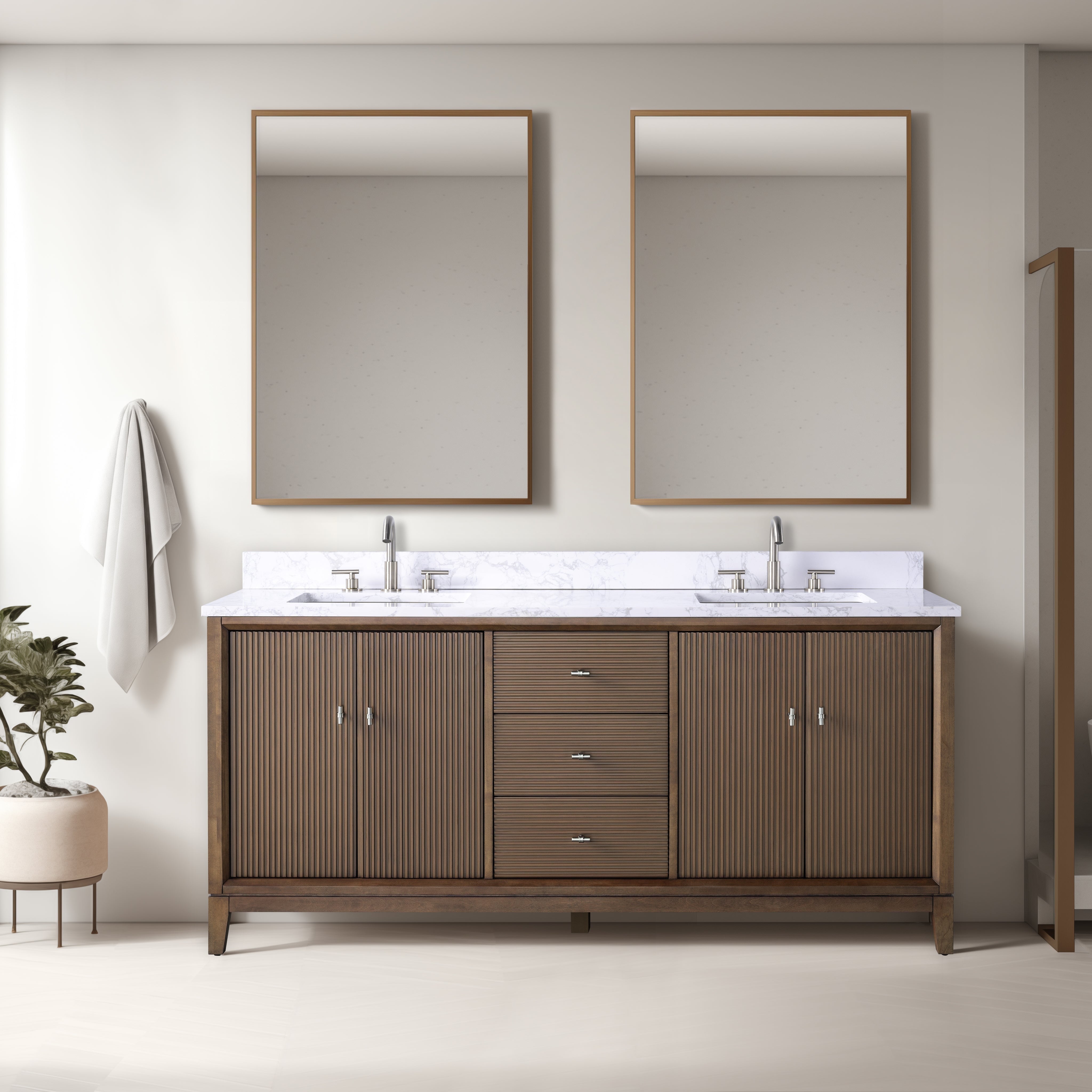 Linear Walnut / Brushed Nickel