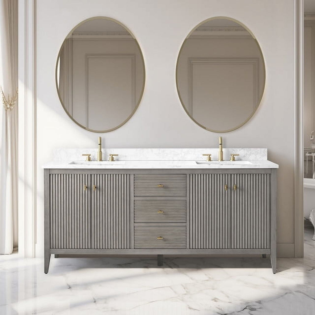 Linear Driftwood Gray / Golden Brushed