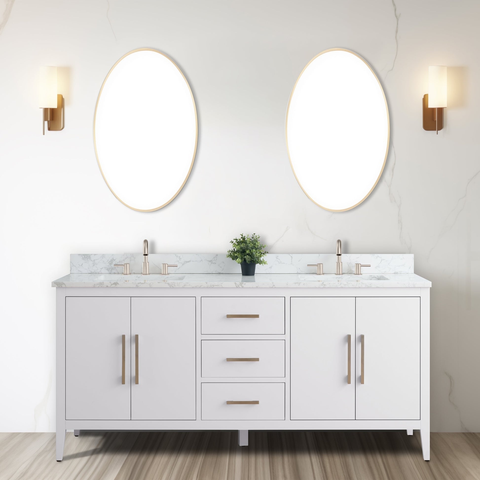 White / Brushed Nickel