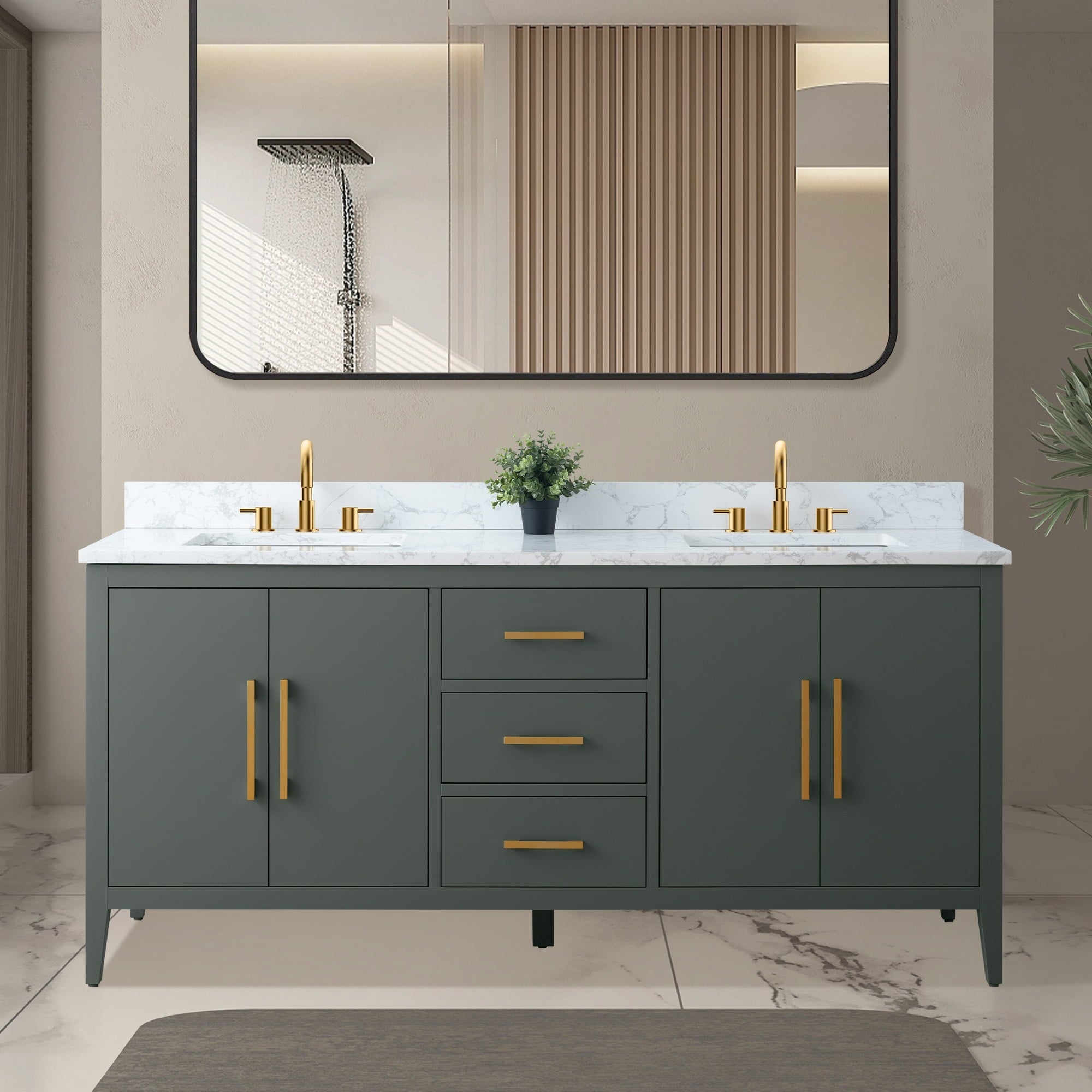 Vintage Green / Golden Brushed