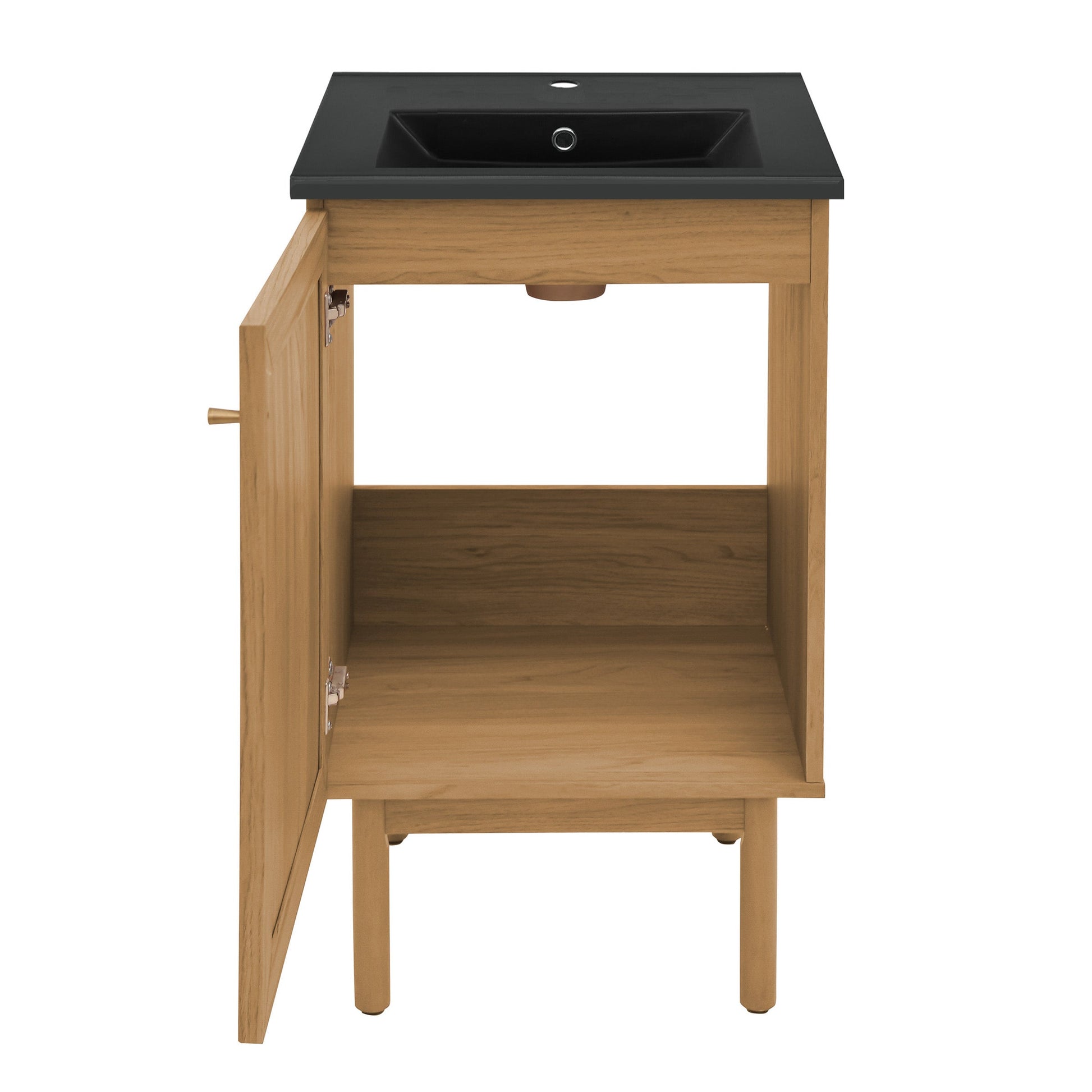 Golden Oak / Matte Black / 1-Hole